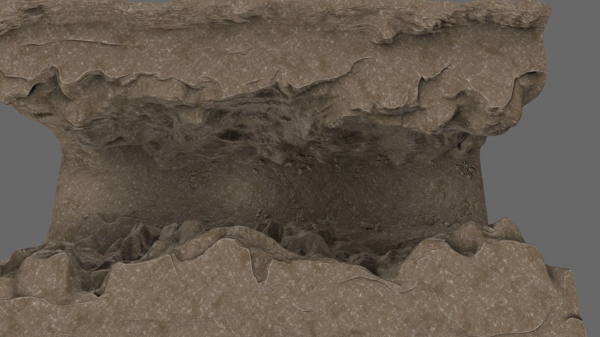 canyon 1 man on edge of cliff Low-poly 3D model_11