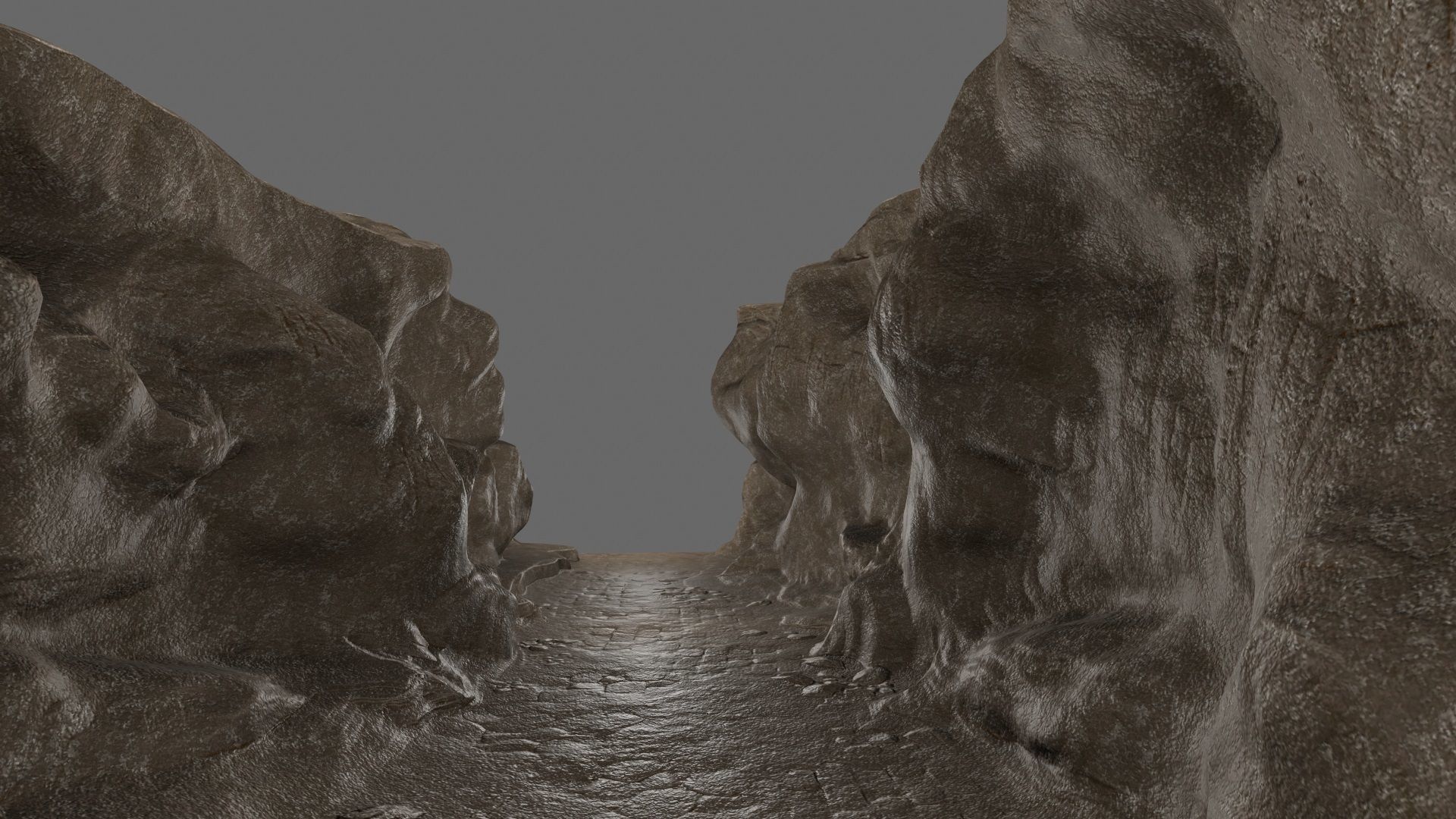 canyon 1 man on edge of cliff Low-poly 3D model_16