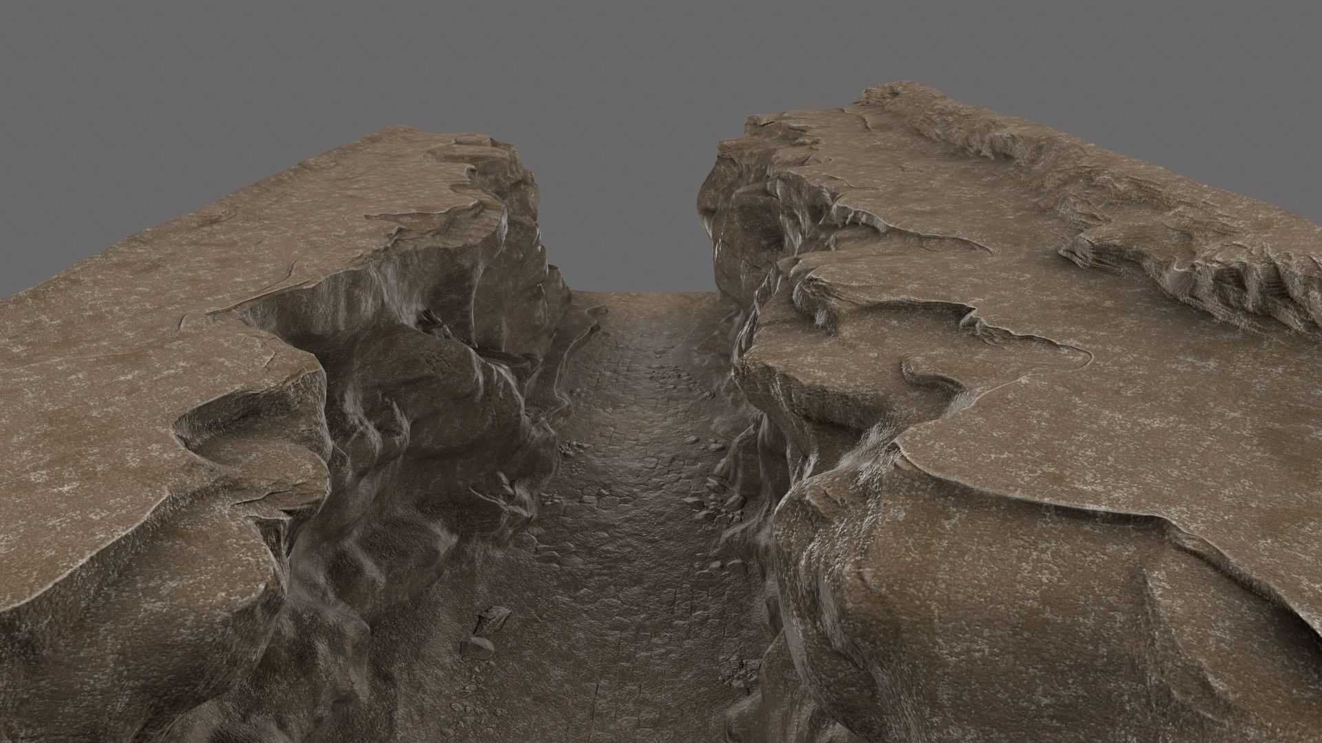 canyon 1 man on edge of cliff Low-poly 3D model_14