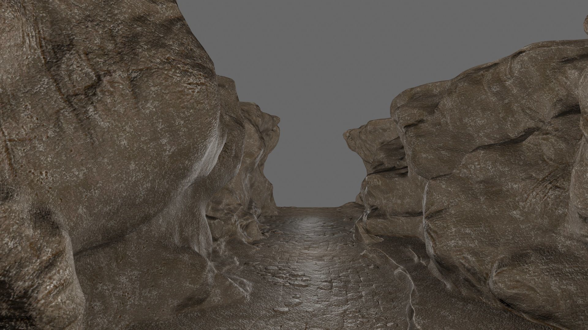 canyon 1 man on edge of cliff Low-poly 3D model_6