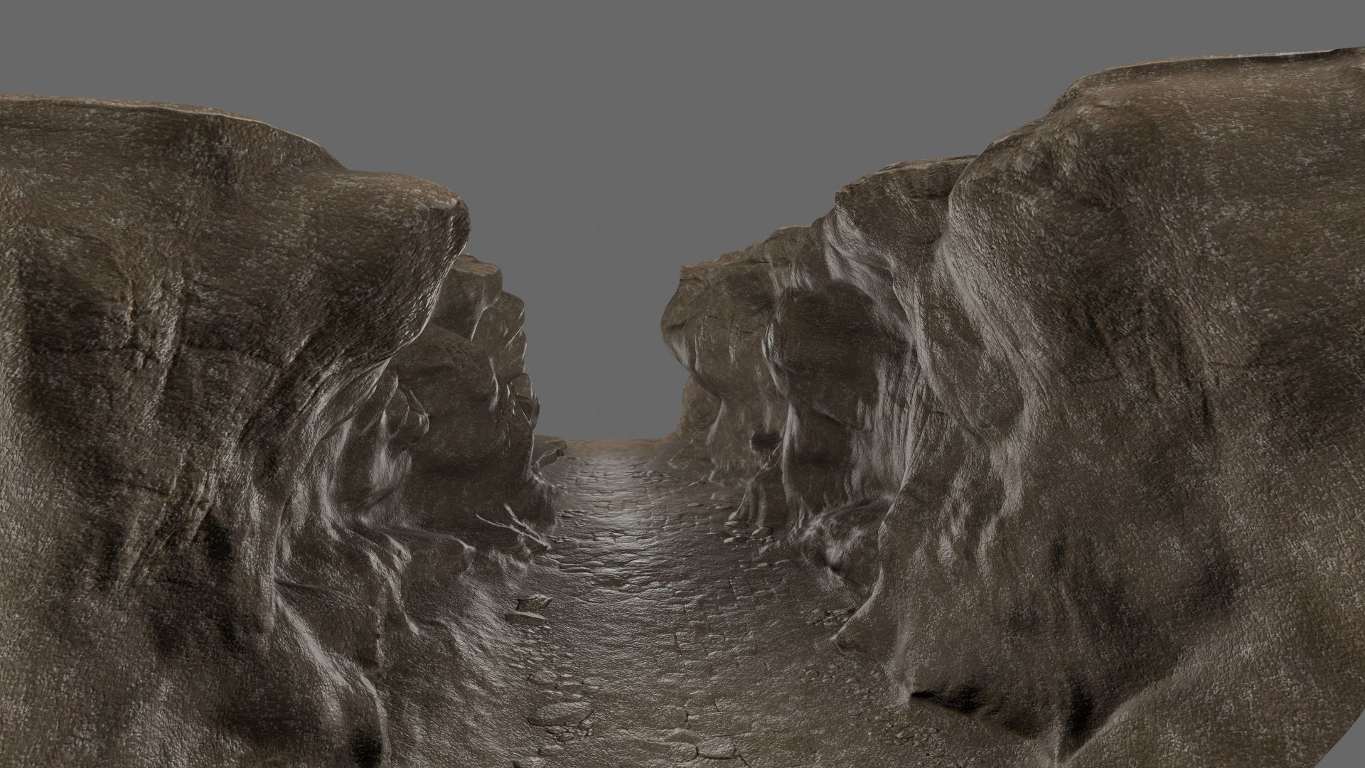 canyon 1 man on edge of cliff Low-poly 3D model_15