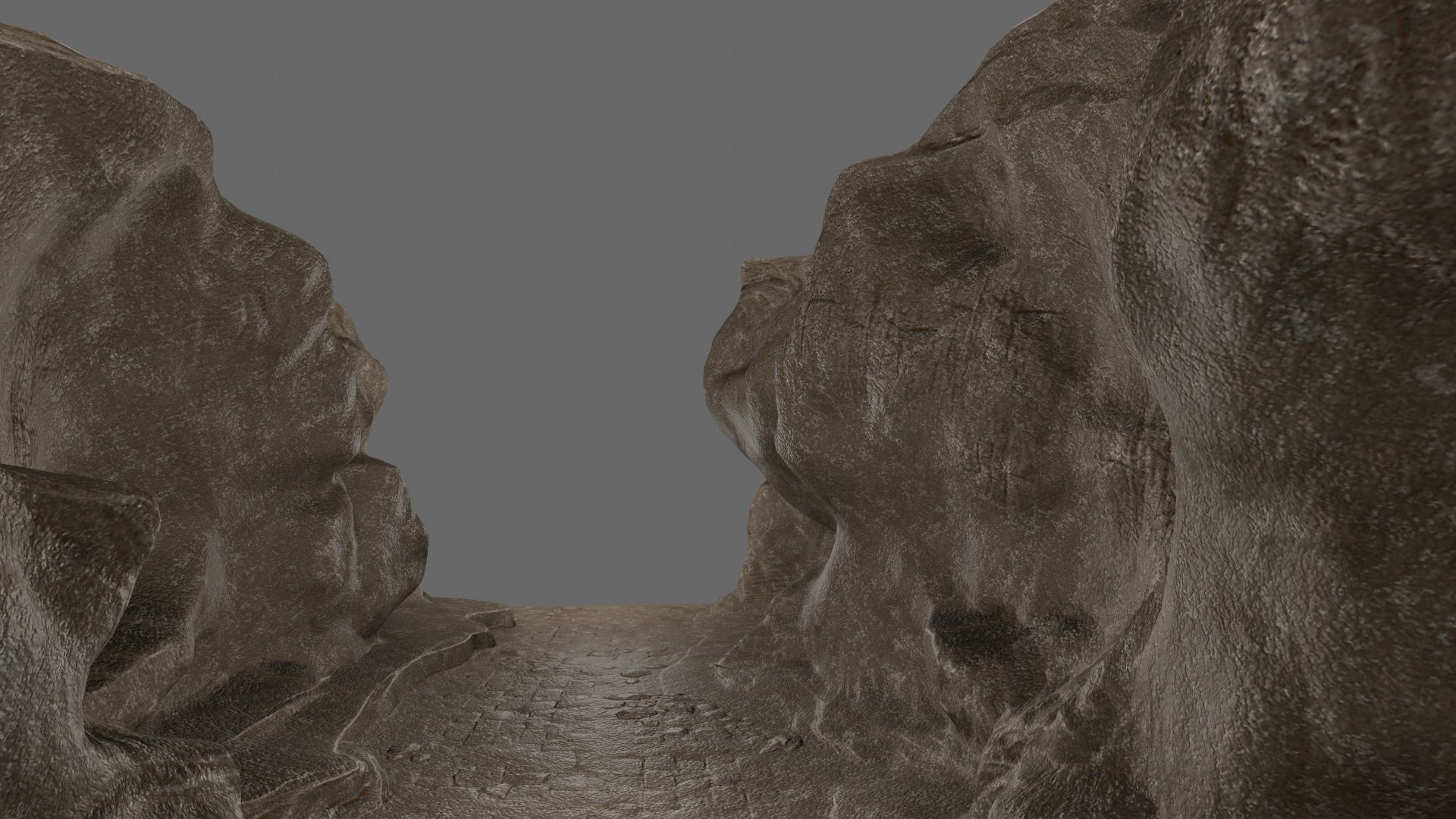 canyon 1 man on edge of cliff Low-poly 3D model_19