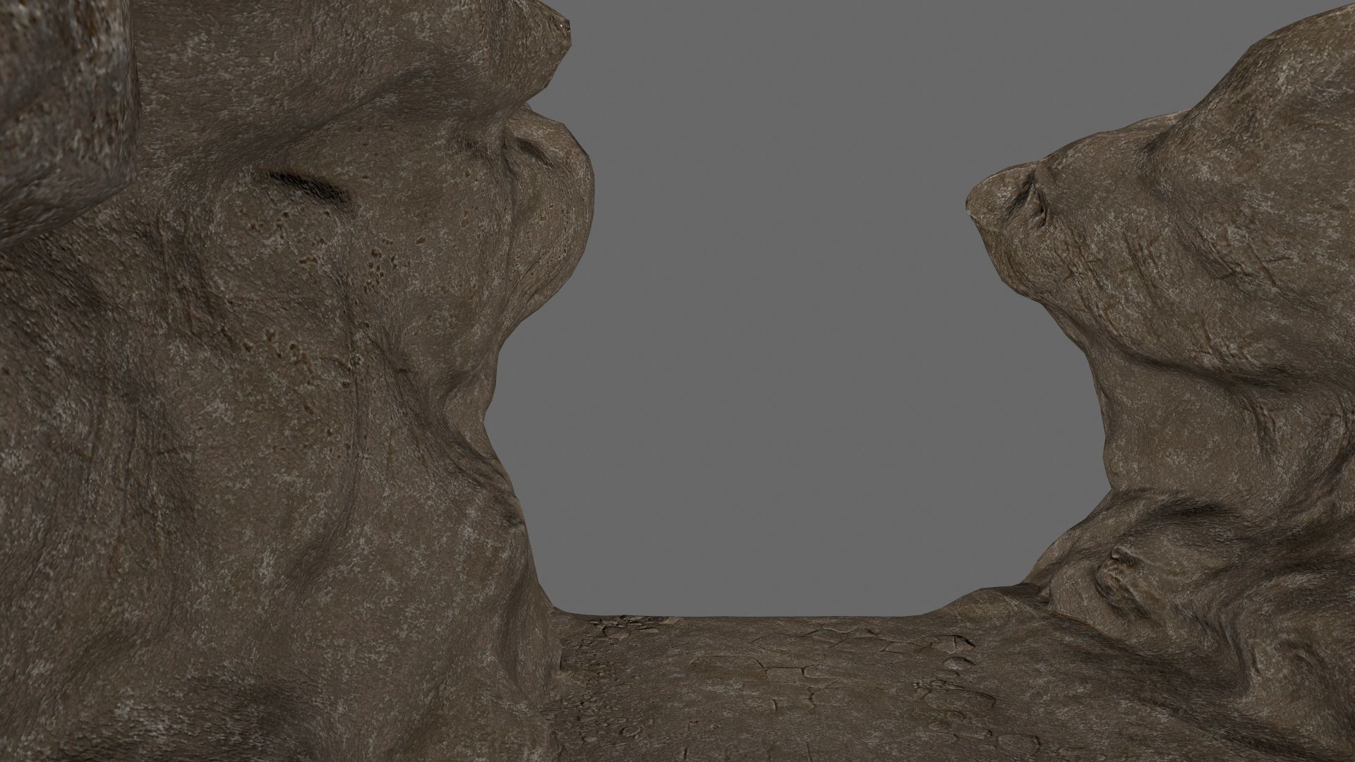 canyon 1 man on edge of cliff Low-poly 3D model_9