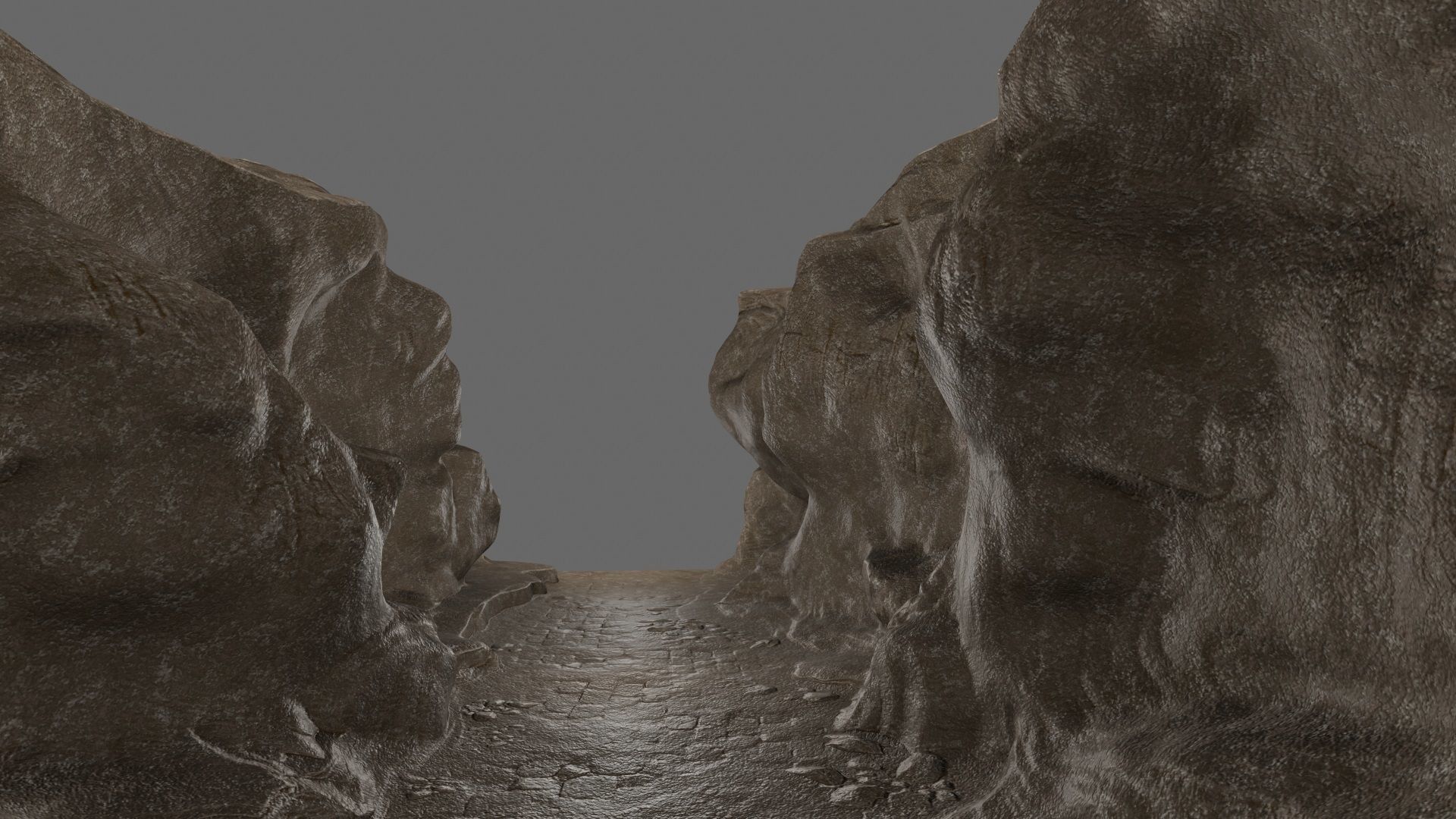 canyon 1 man on edge of cliff Low-poly 3D model_20