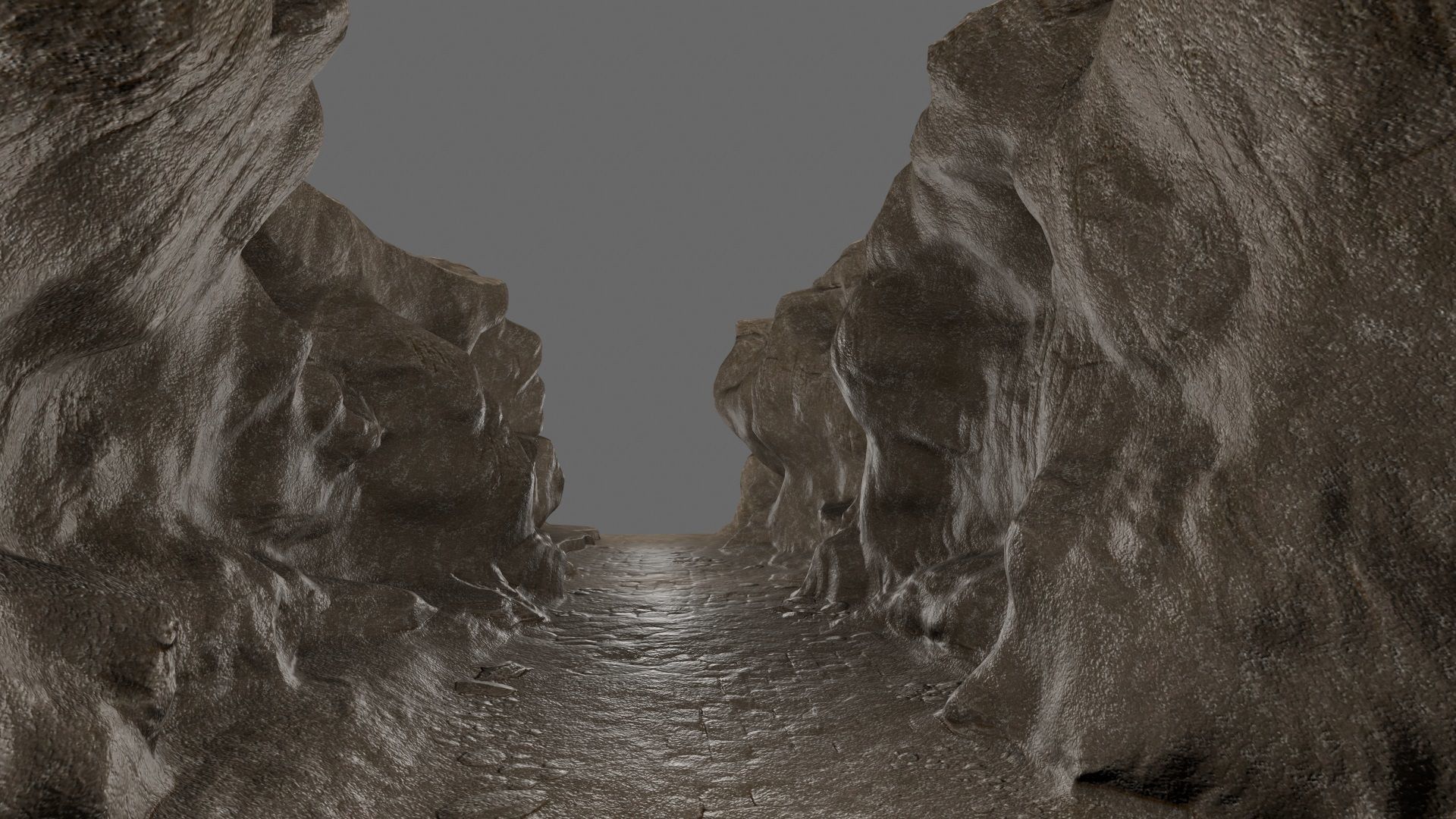 canyon 1 man on edge of cliff Low-poly 3D model_17