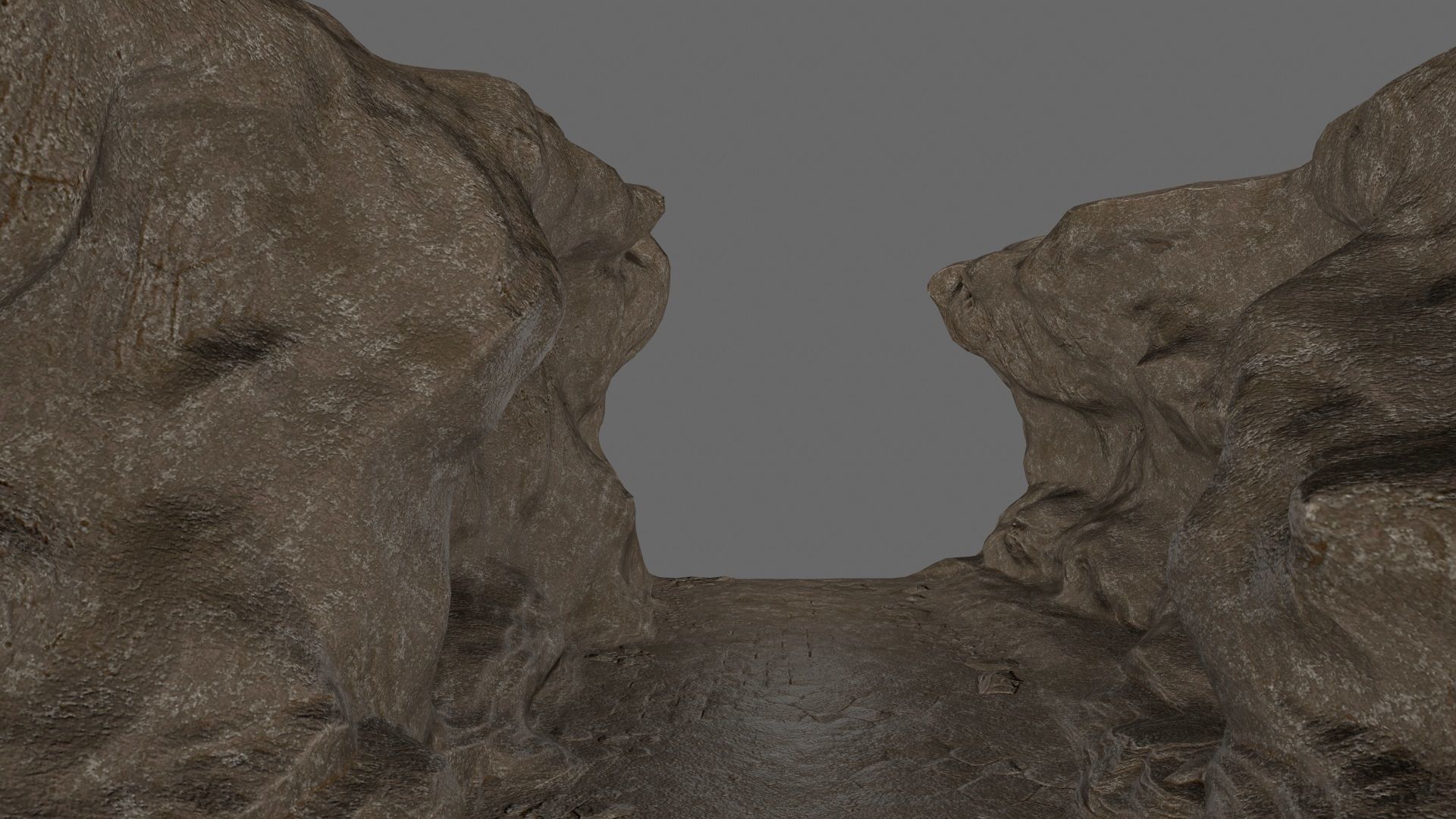 canyon 1 man on edge of cliff Low-poly 3D model_7