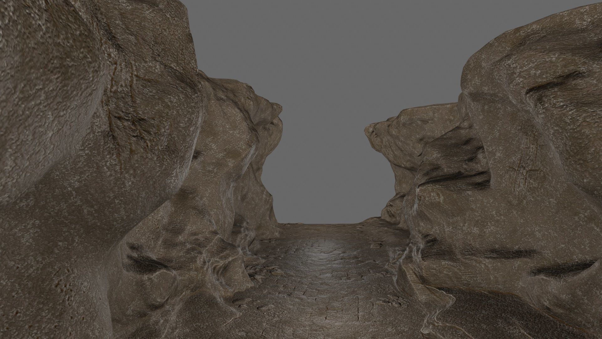 canyon 1 man on edge of cliff Low-poly 3D model_3