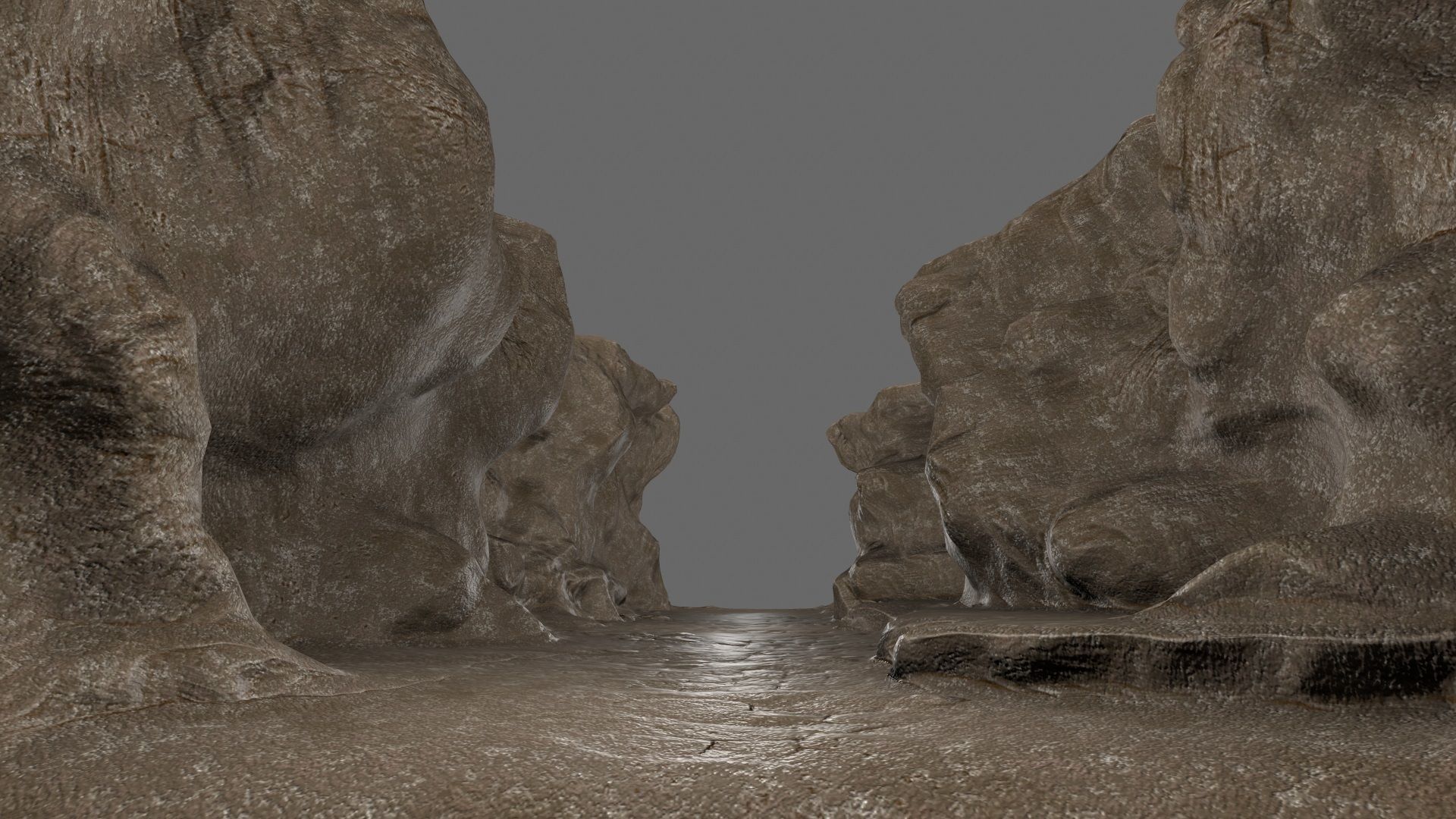 canyon 1 man on edge of cliff Low-poly 3D model_22