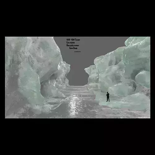 ice canyon  1 Low-poly 3D model