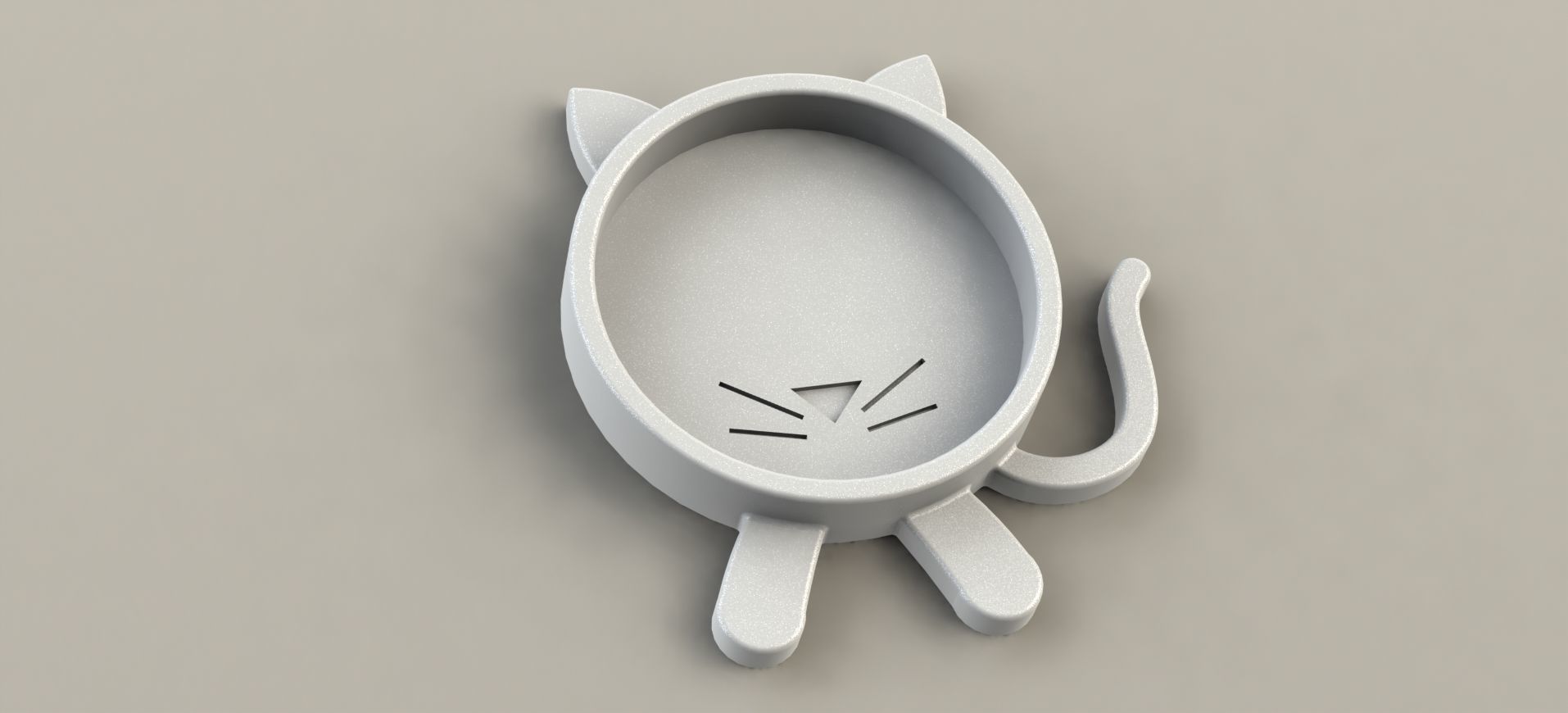 Cat Coaster  3D print model_1