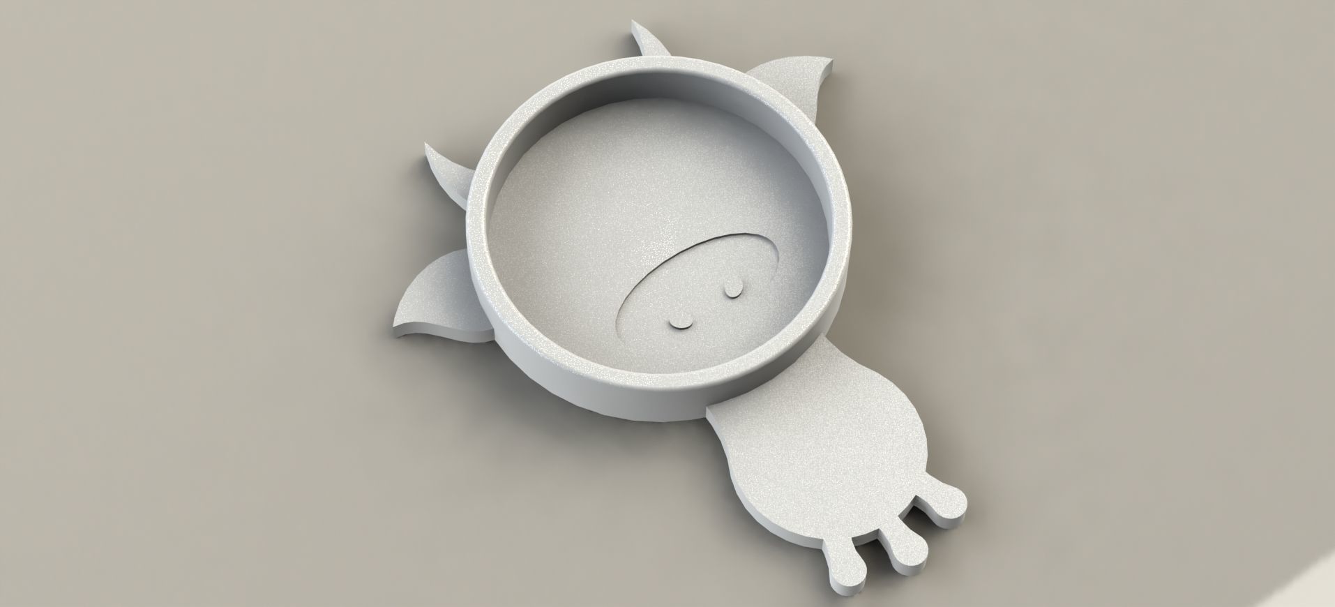 Cow Coaster  3D print model_2