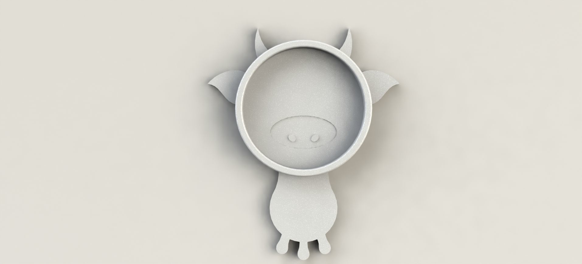 Cow Coaster  3D print model_1