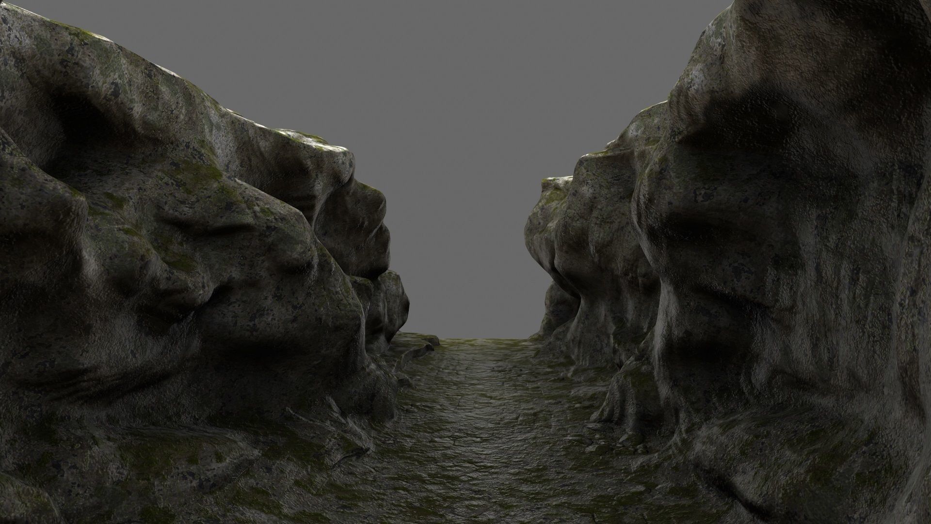 canyon 2 man on edge of cliff Low-poly 3D model_18