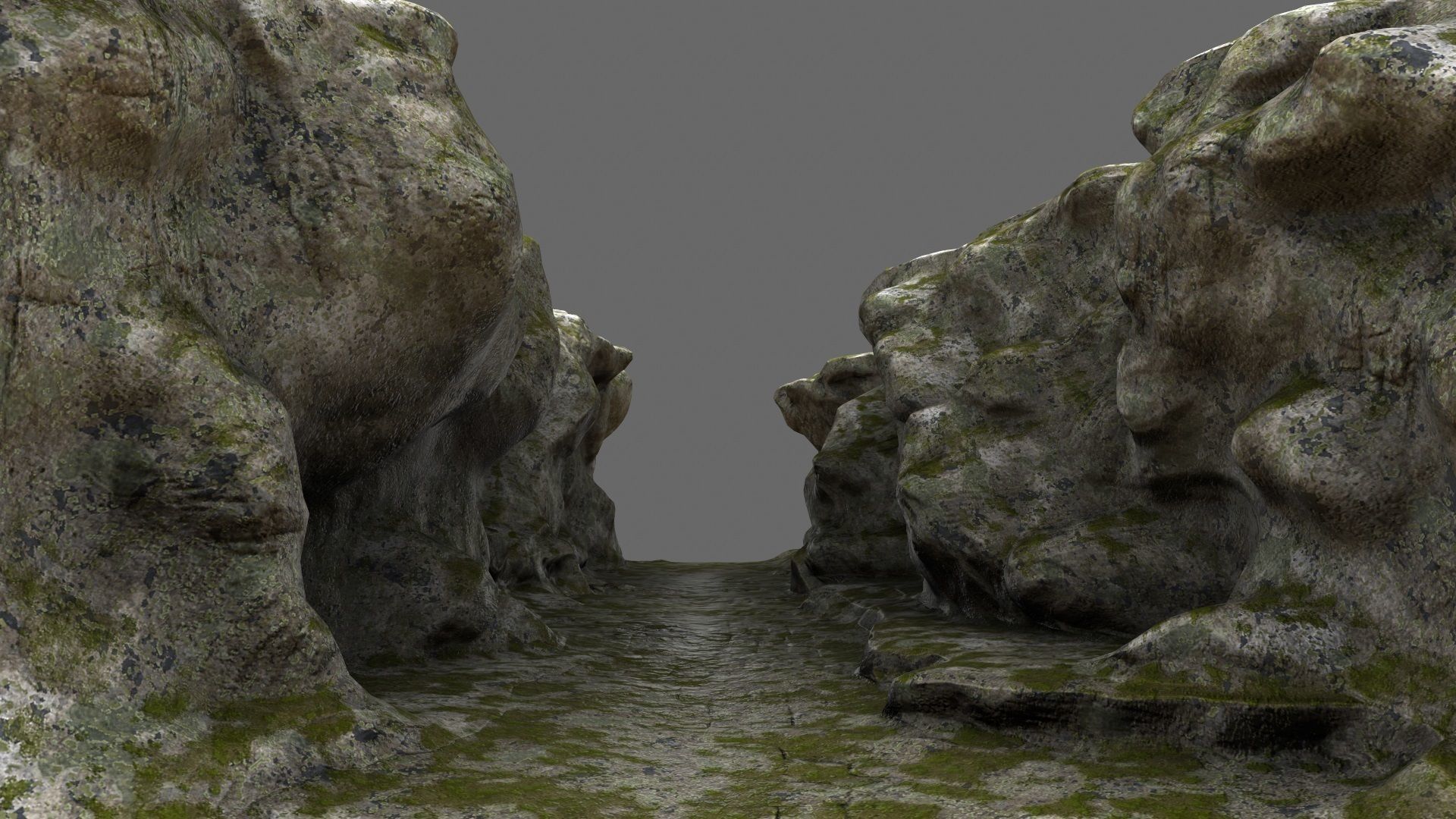 canyon 2 man on edge of cliff Low-poly 3D model_19