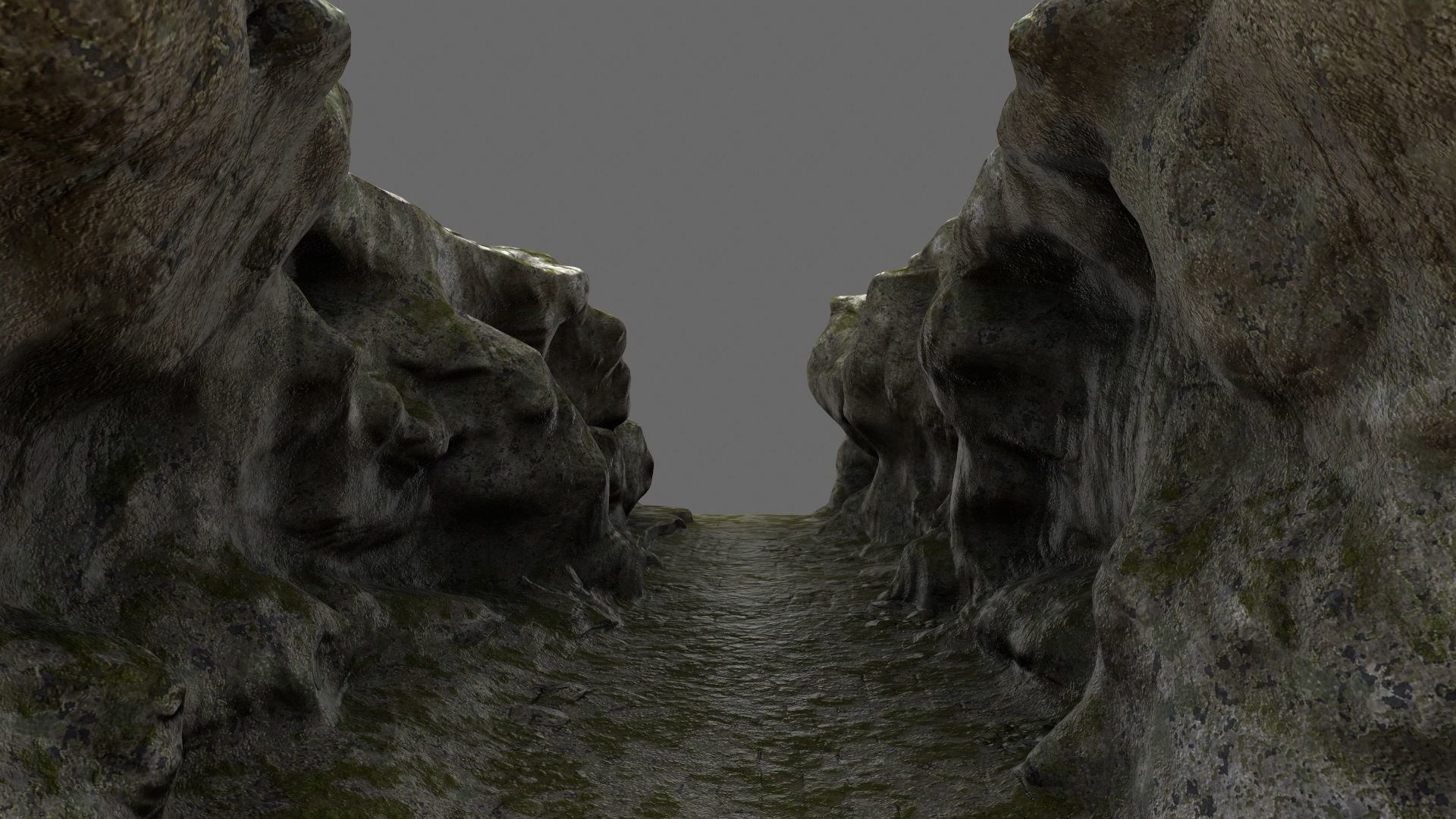 canyon 2 man on edge of cliff Low-poly 3D model_13