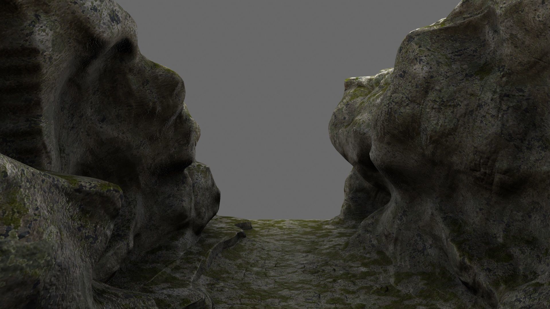 canyon 2 man on edge of cliff Low-poly 3D model_15