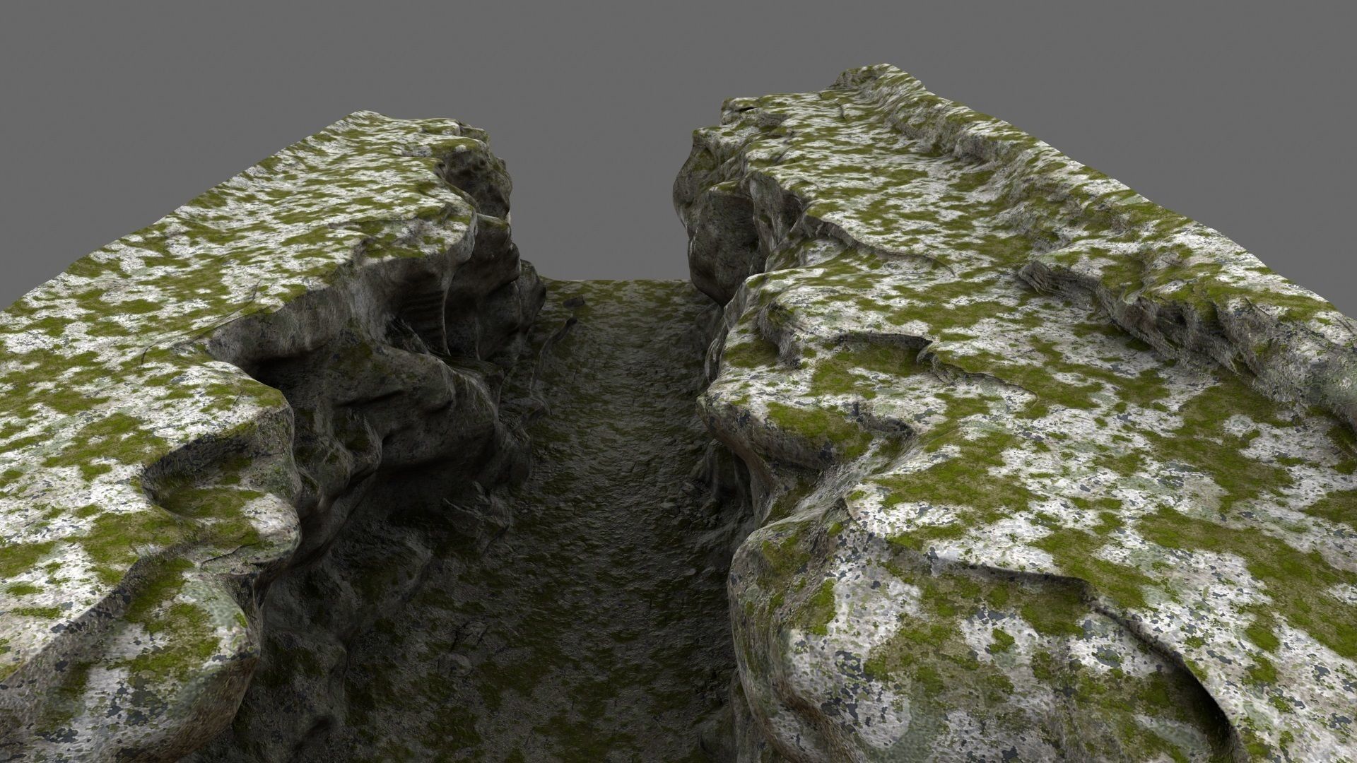 canyon 2 man on edge of cliff Low-poly 3D model_9