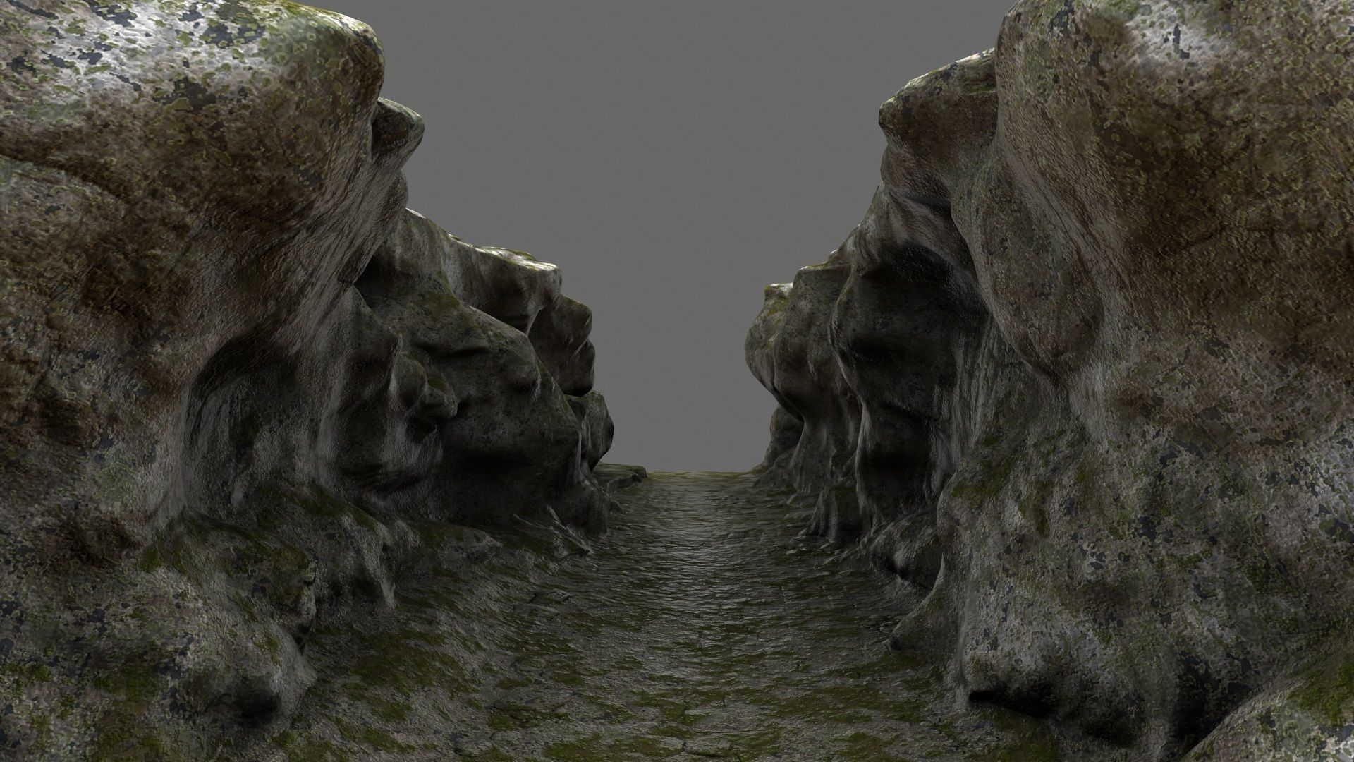 canyon 2 man on edge of cliff Low-poly 3D model_16