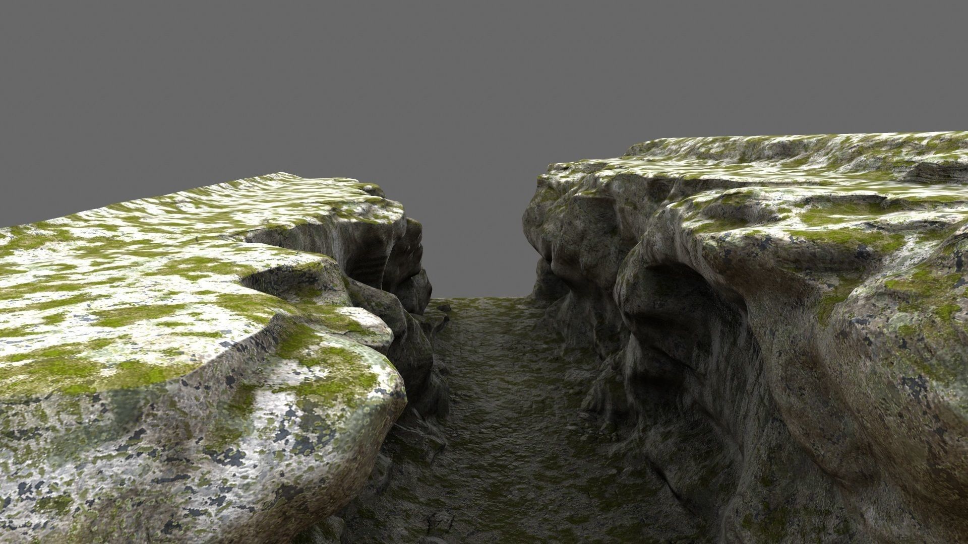 canyon 2 man on edge of cliff Low-poly 3D model_20