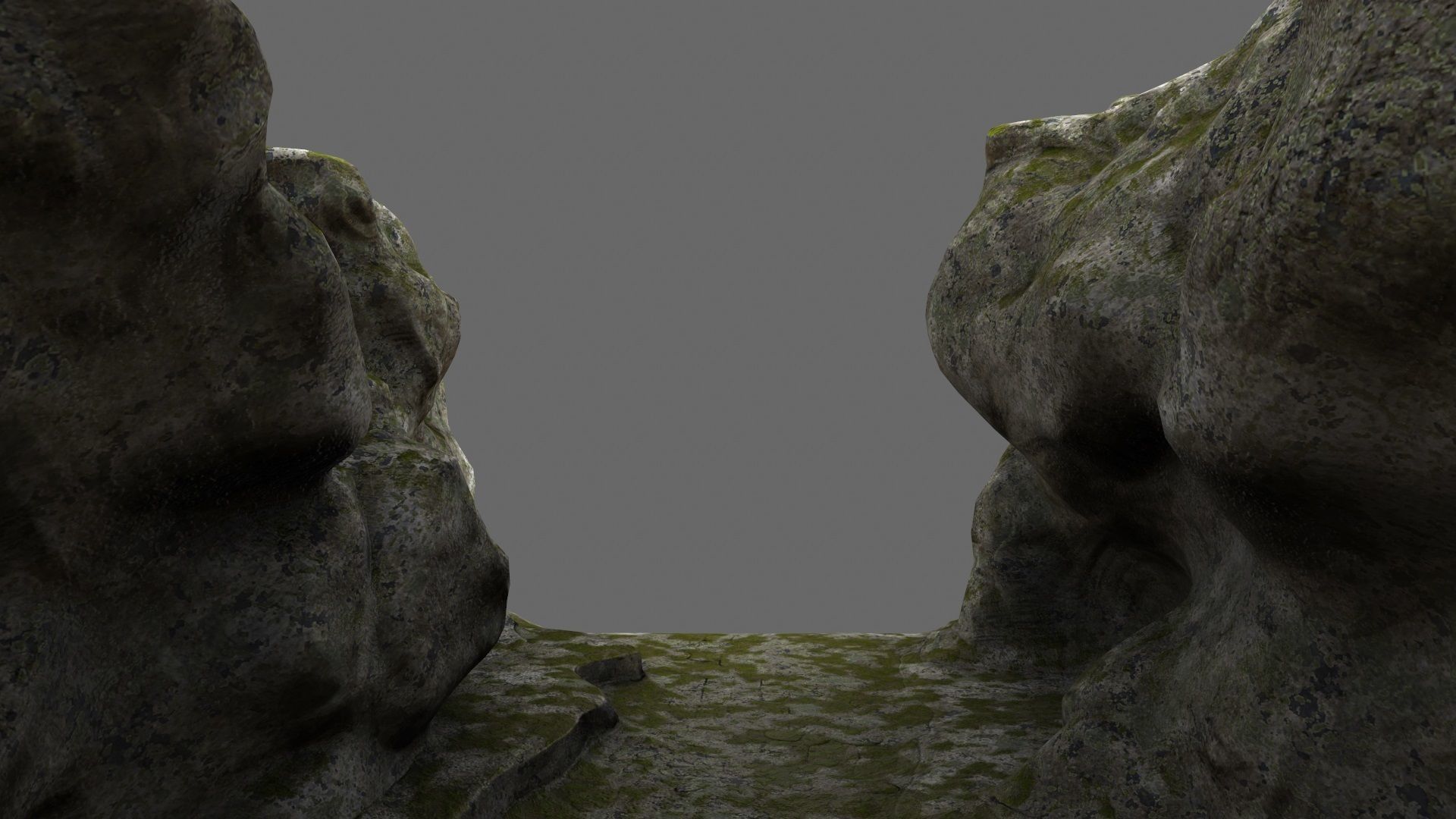 canyon 2 man on edge of cliff Low-poly 3D model_17