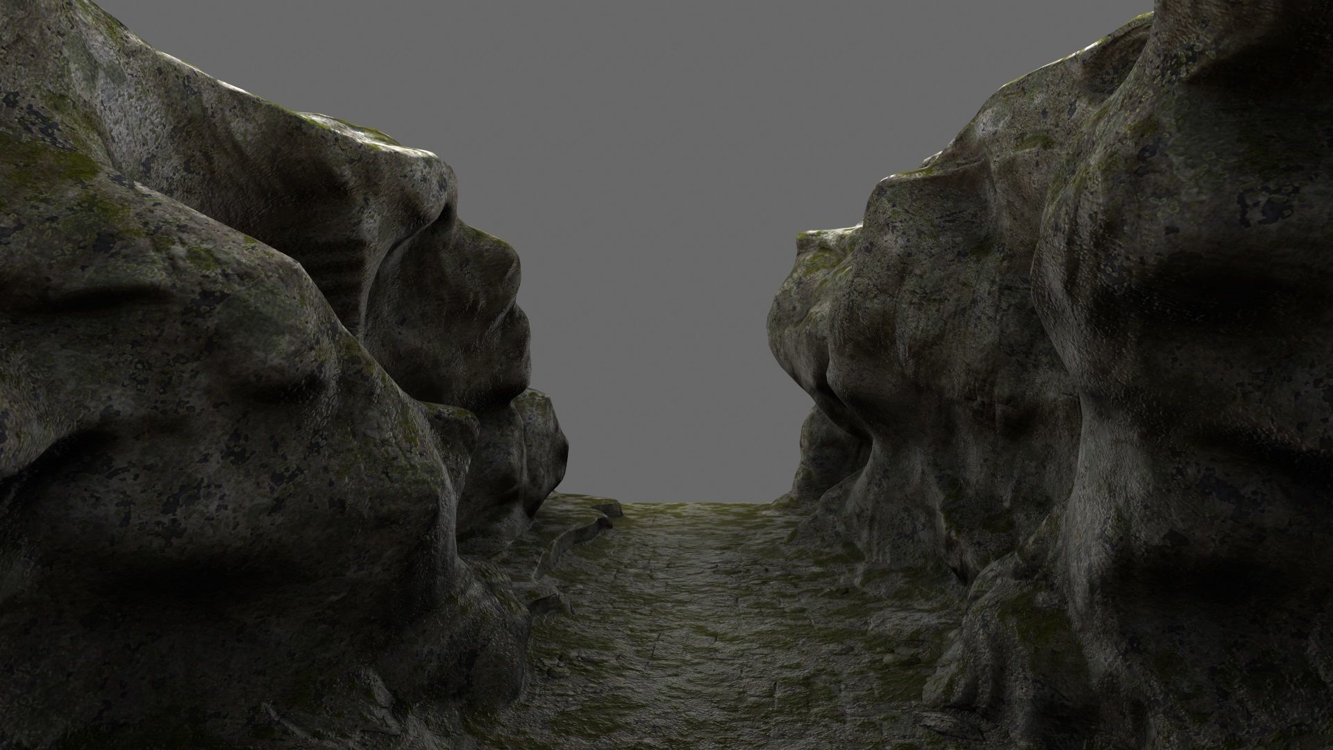 canyon 2 man on edge of cliff Low-poly 3D model_14