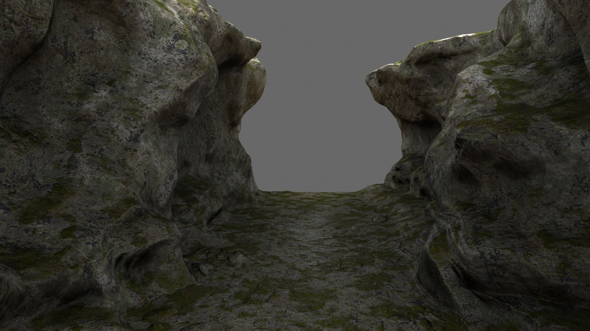 canyon 2 man on edge of cliff Low-poly 3D model_7