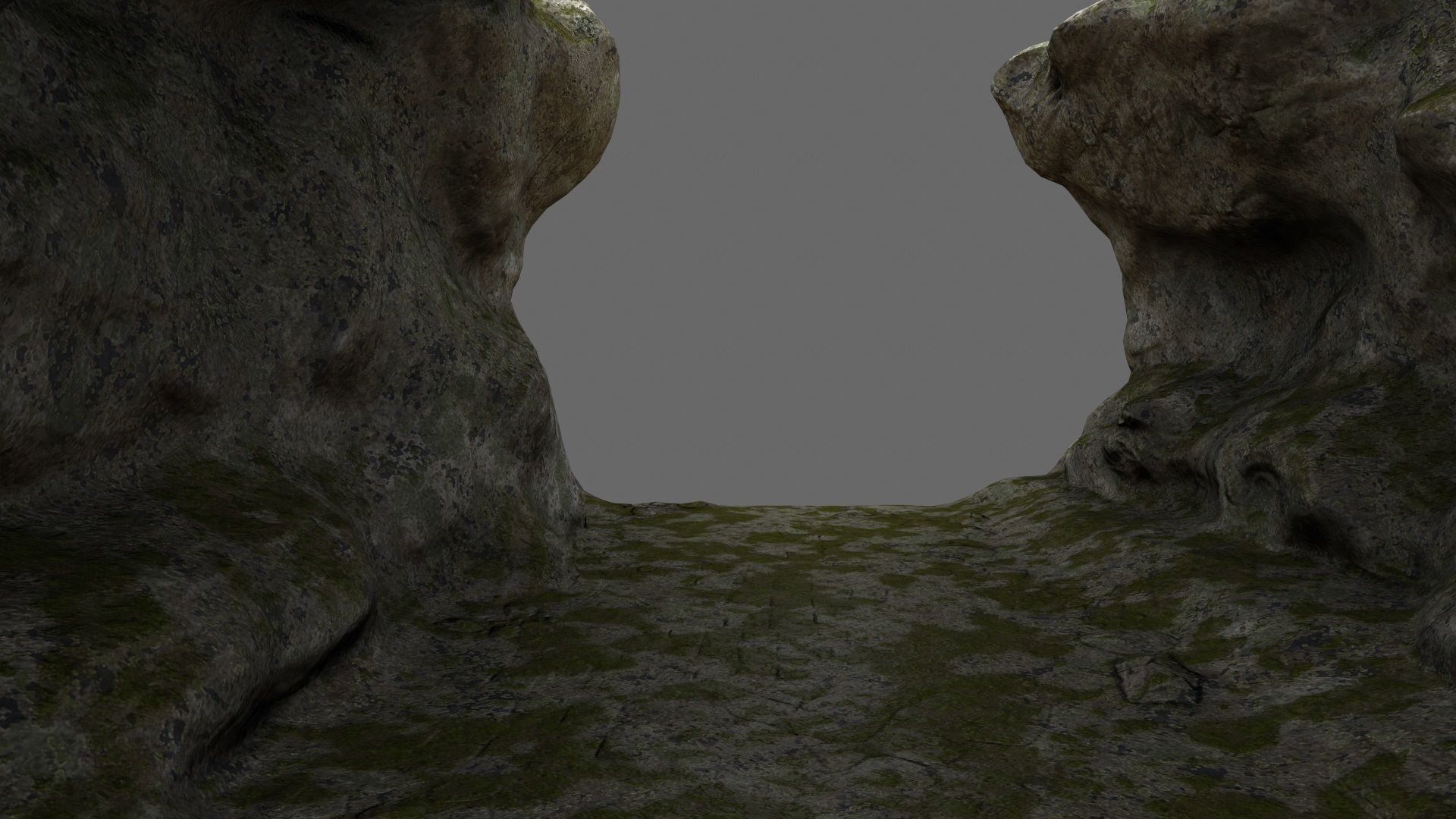 canyon 2 man on edge of cliff Low-poly 3D model_5