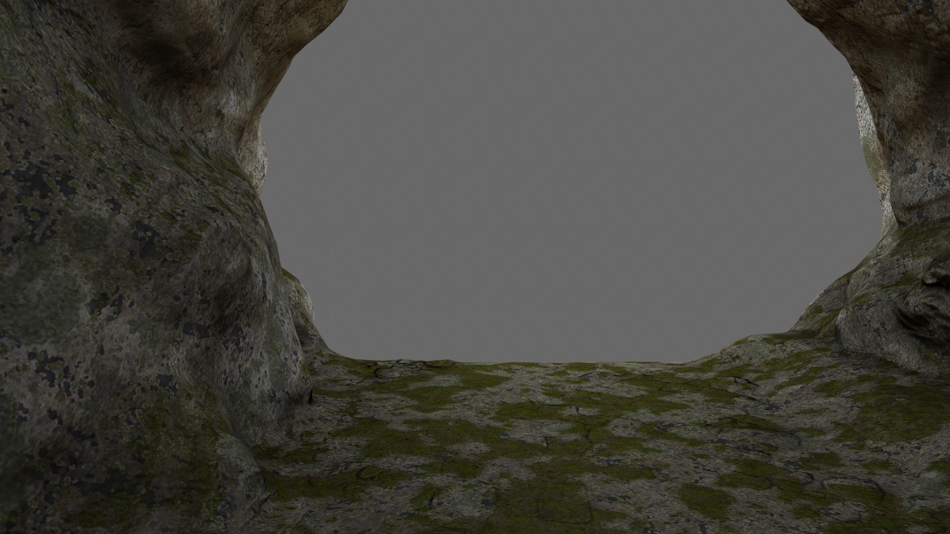 canyon 2 man on edge of cliff Low-poly 3D model_6
