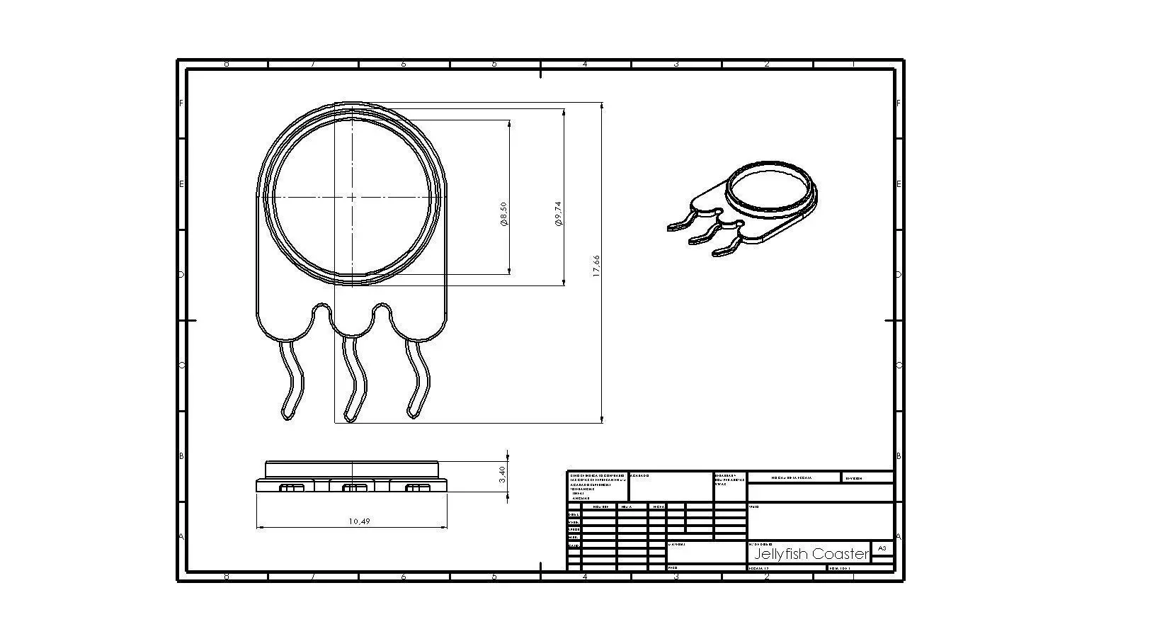 Jellyfish Coaster  3D print model_0