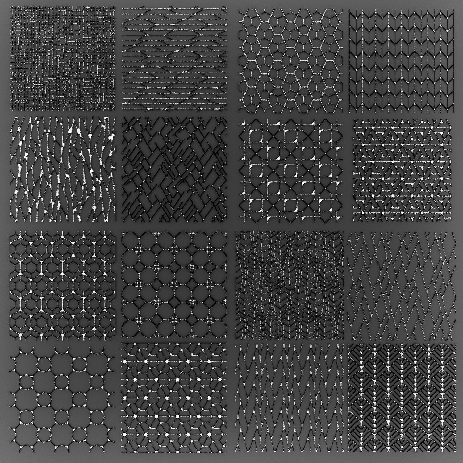 Collection of golden lattice 3D model_5