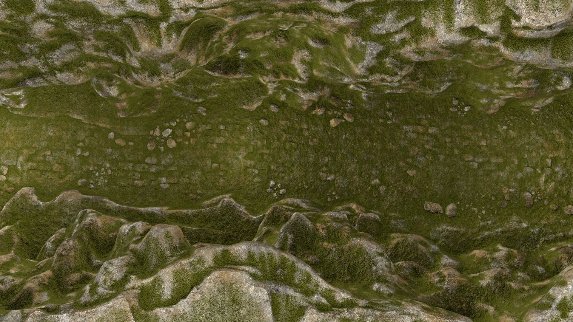 mossy canyon Low-poly 3D model_14