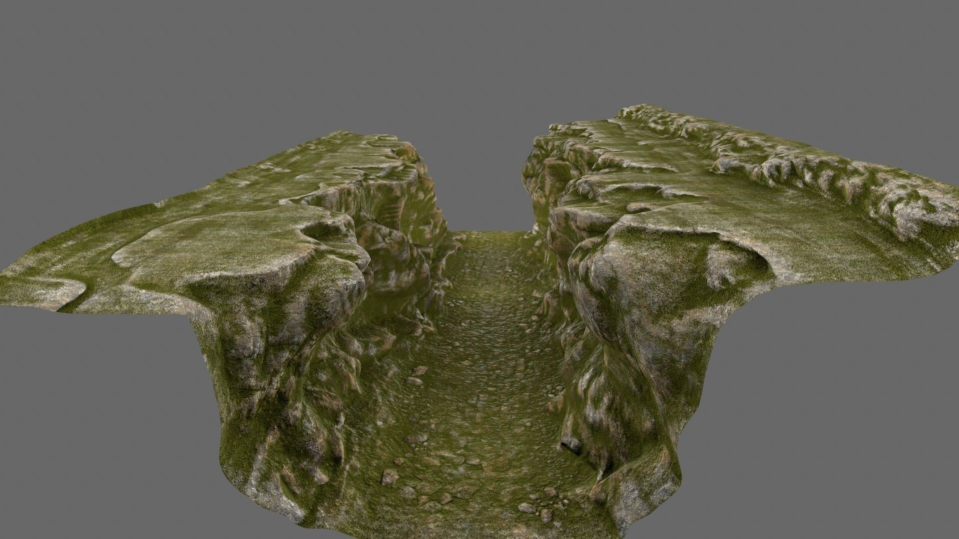 mossy canyon Low-poly 3D model_10