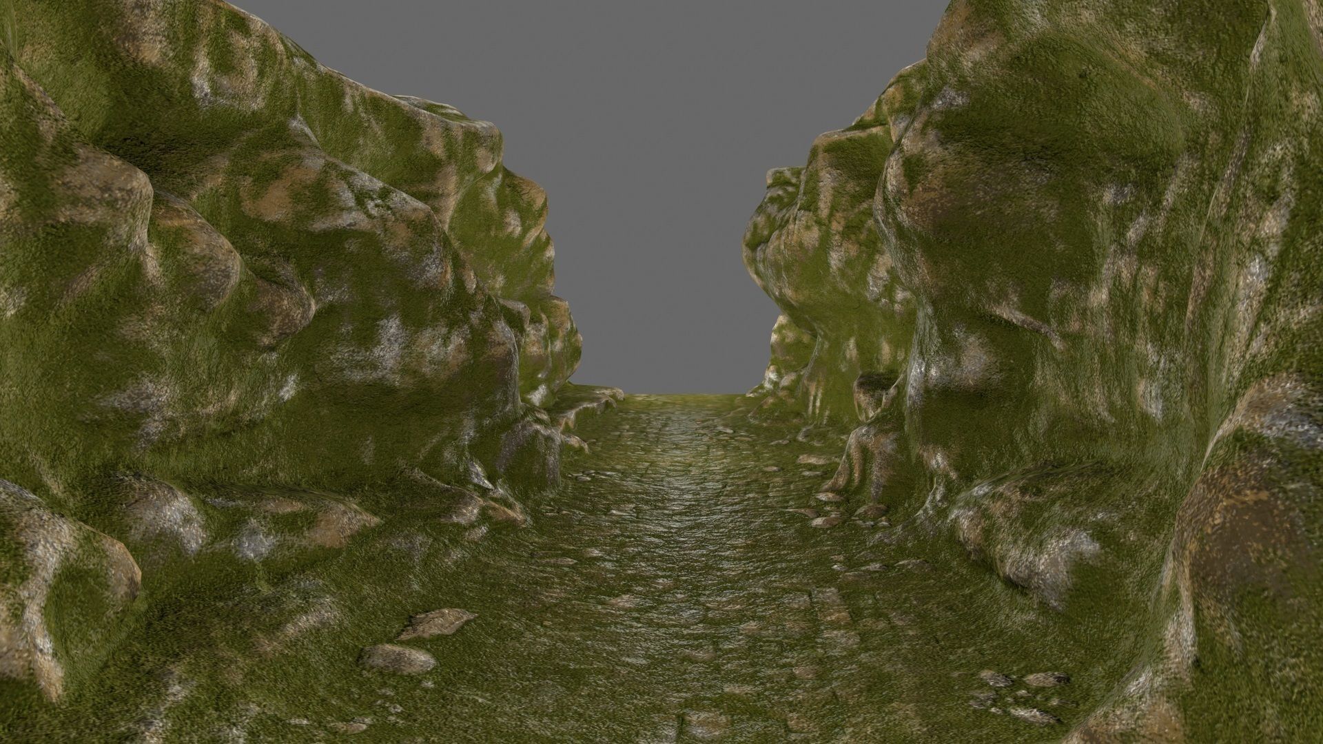 mossy canyon Low-poly 3D model_13