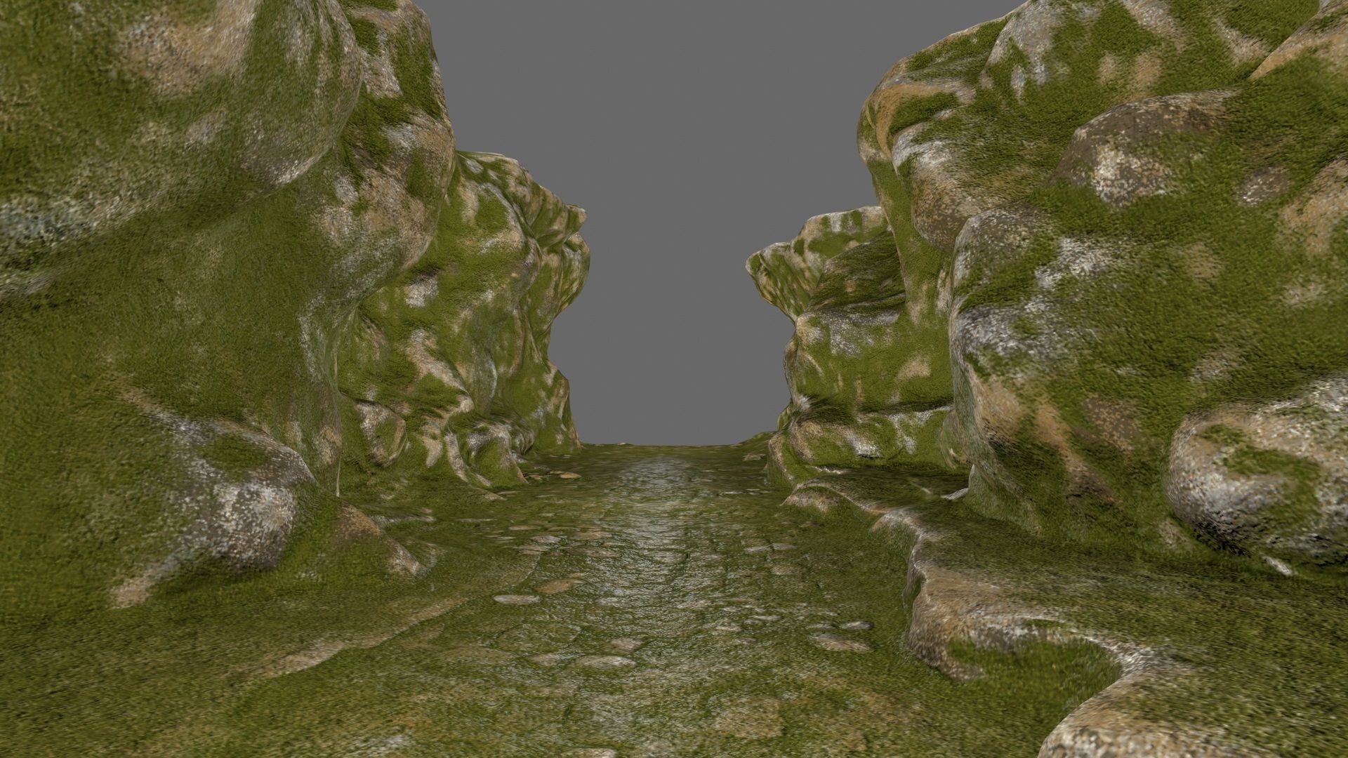 mossy canyon Low-poly 3D model_6