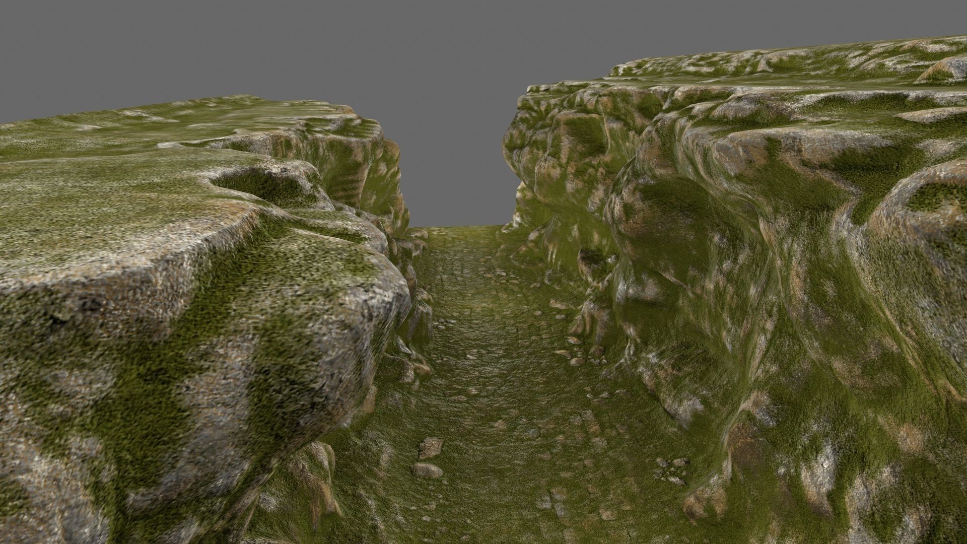 mossy canyon Low-poly 3D model_12