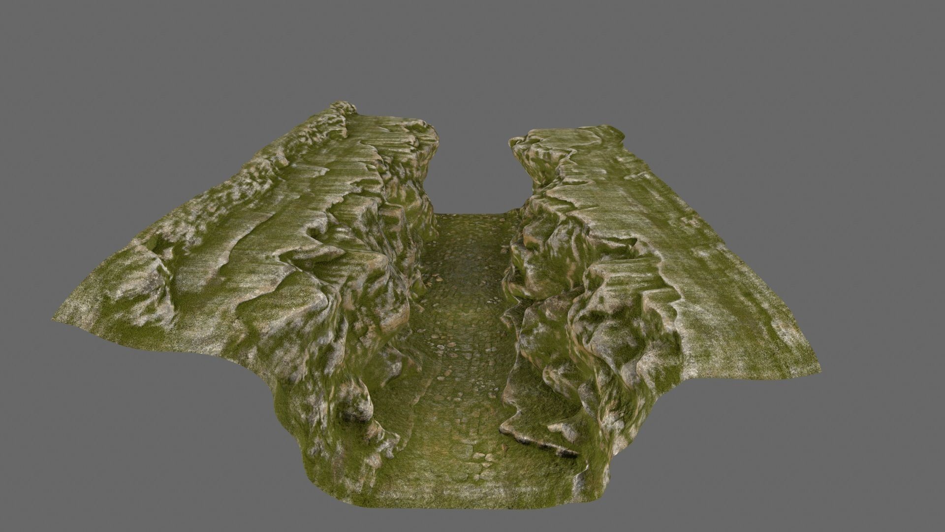 mossy canyon Low-poly 3D model_5