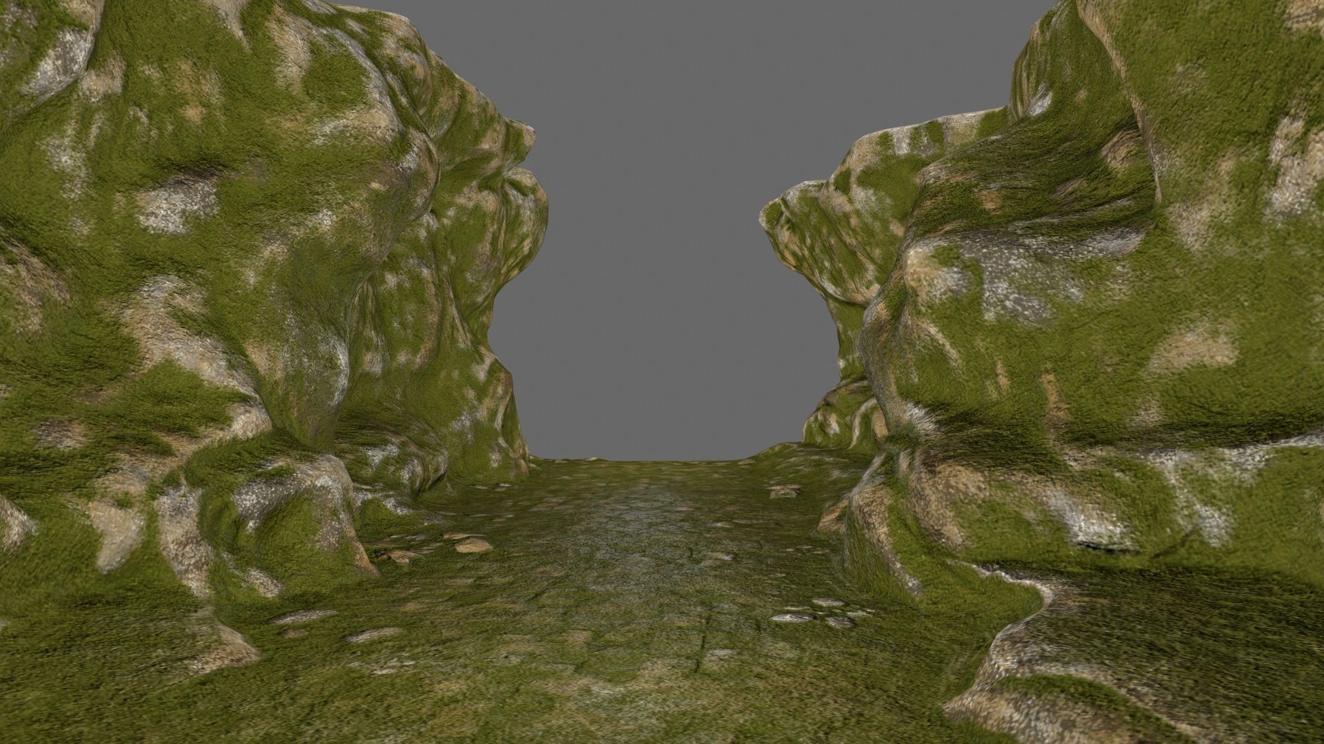 mossy canyon Low-poly 3D model_3