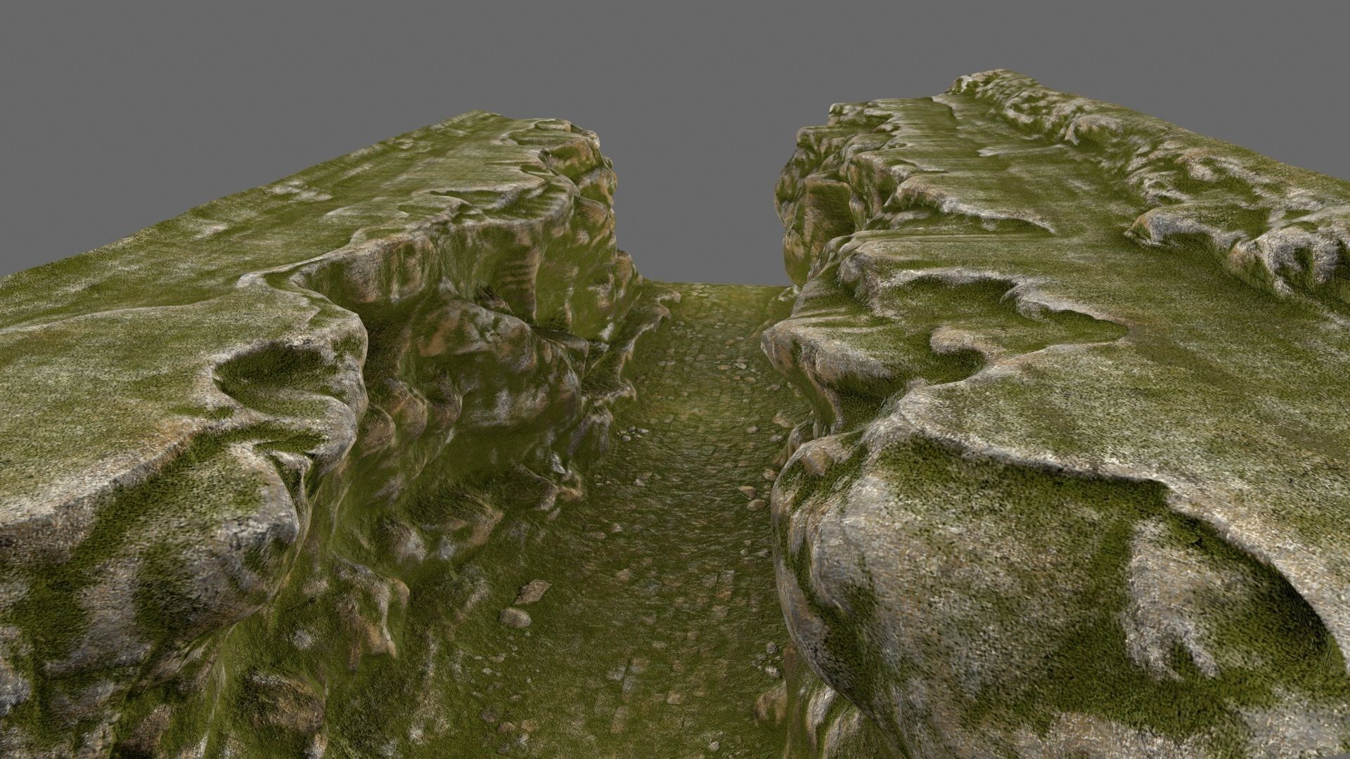 mossy canyon Low-poly 3D model_11