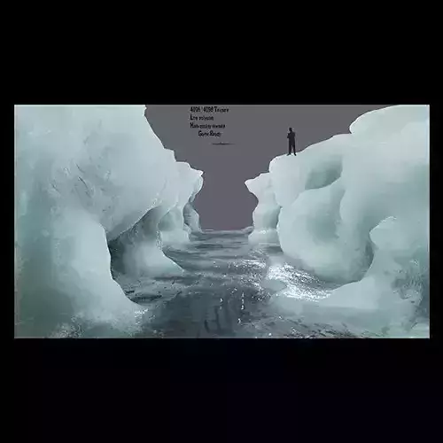 ice canyon 5 Low-poly 3D model