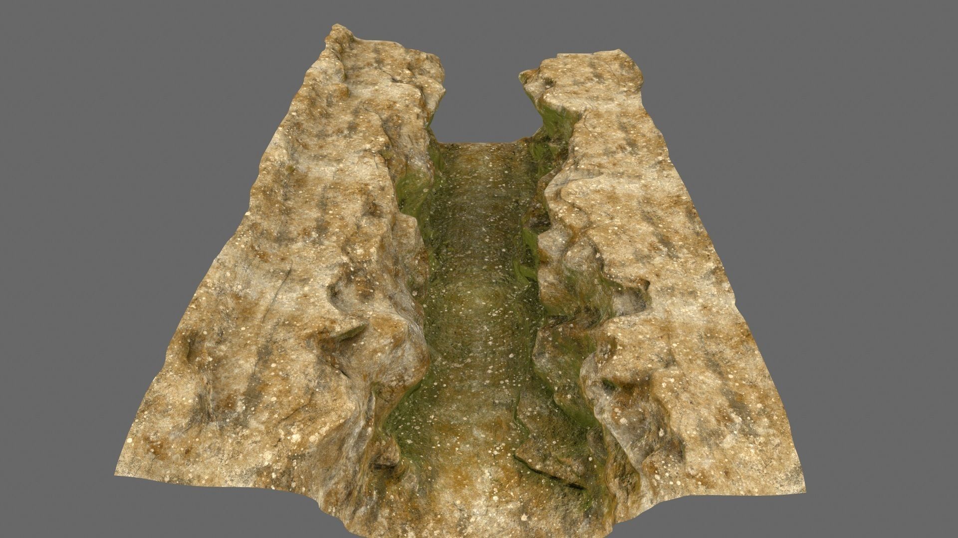 mossy canyon 1 Low-poly 3D model_8
