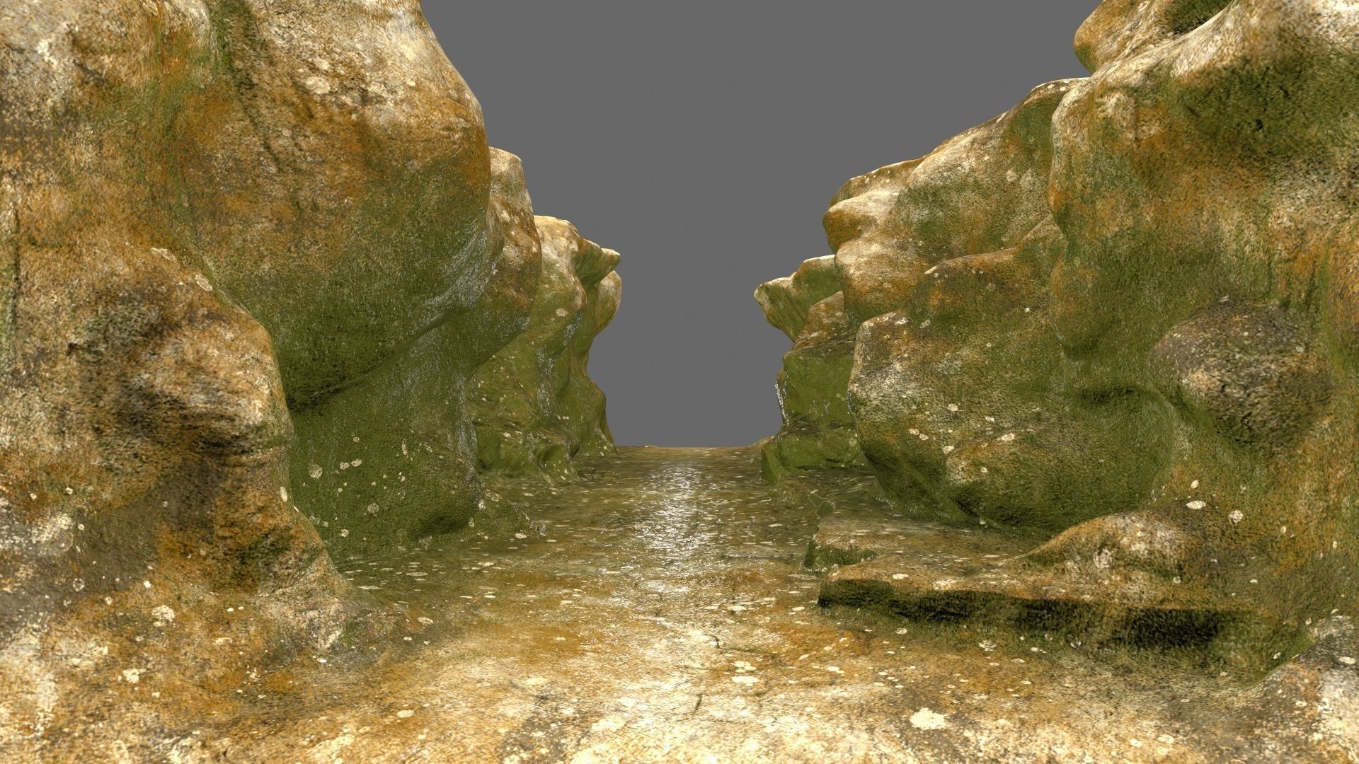 mossy canyon 1 Low-poly 3D model_7