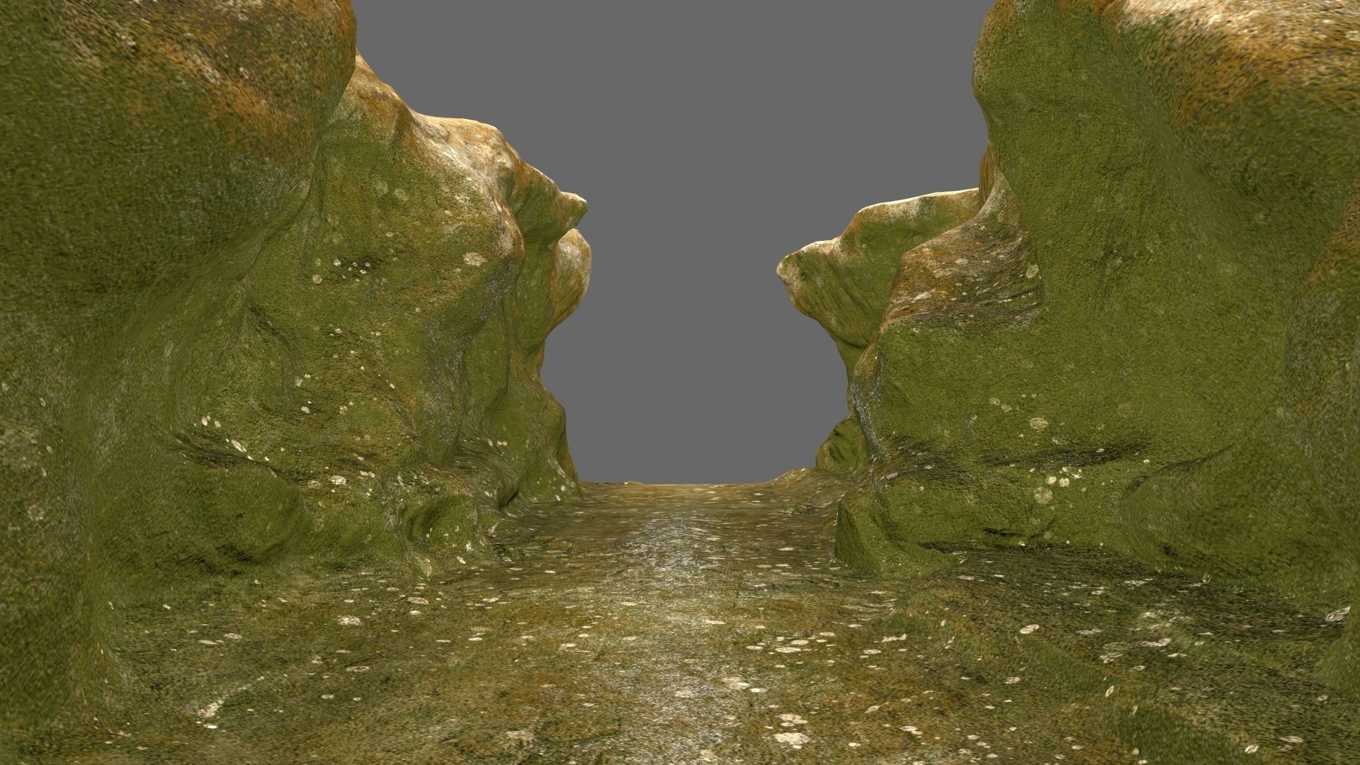mossy canyon 1 Low-poly 3D model_3