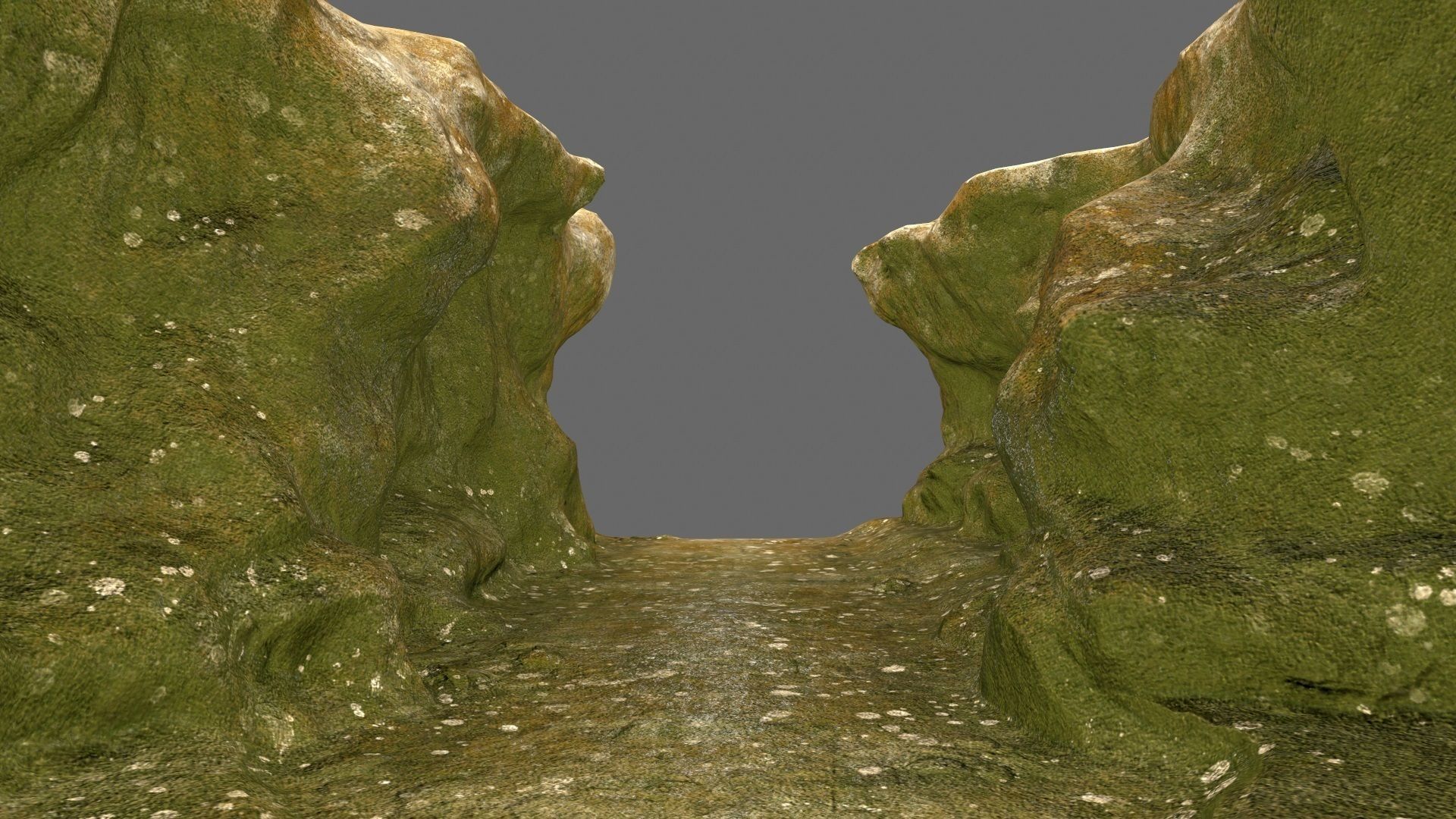 mossy canyon 1 Low-poly 3D model_4