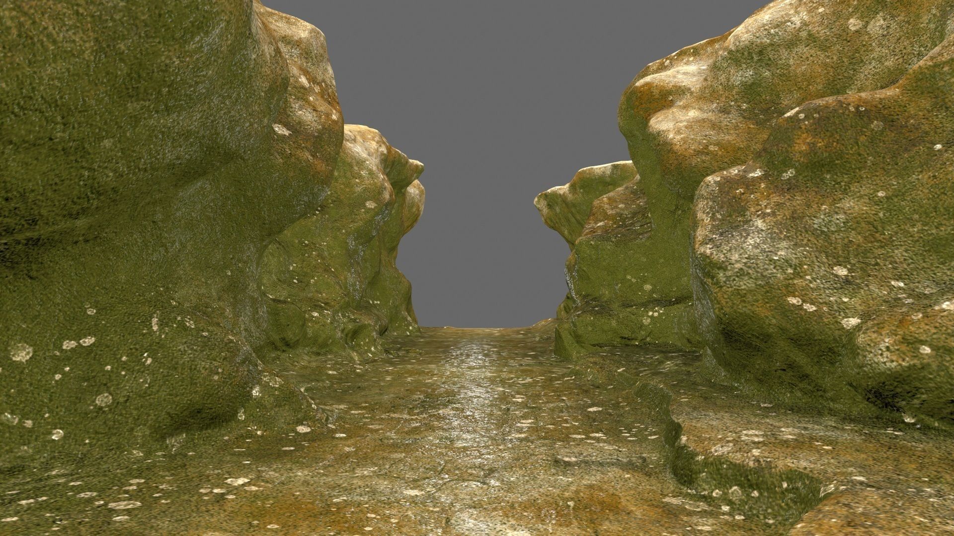 mossy canyon 1 Low-poly 3D model_2