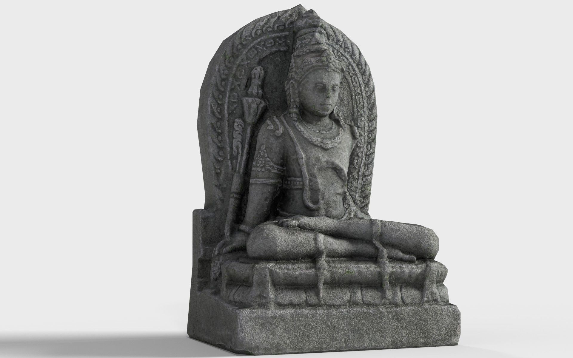 Low Poly PBR Shiva Statue Low-poly 3D model_2