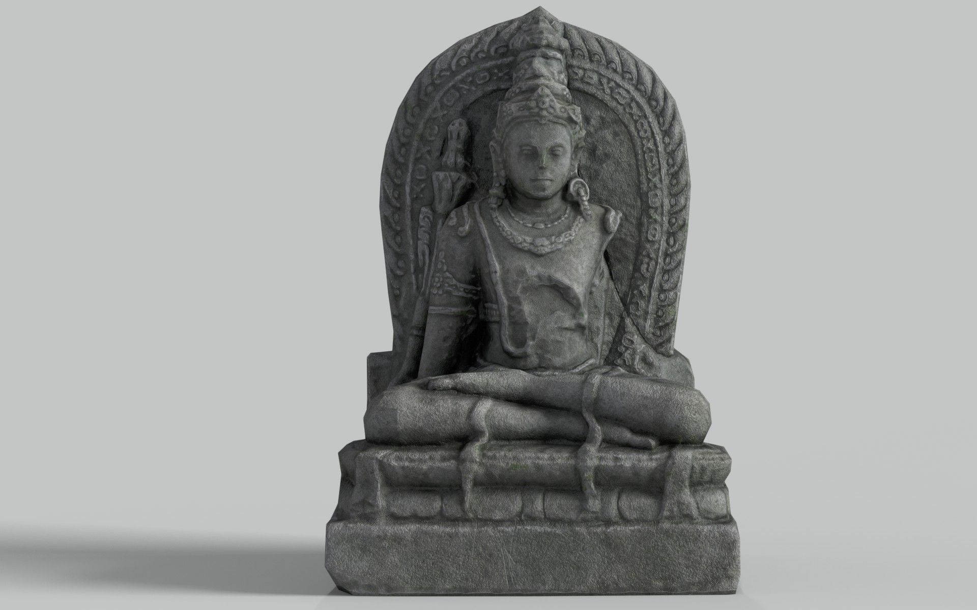 Low Poly PBR Shiva Statue Low-poly 3D model_1