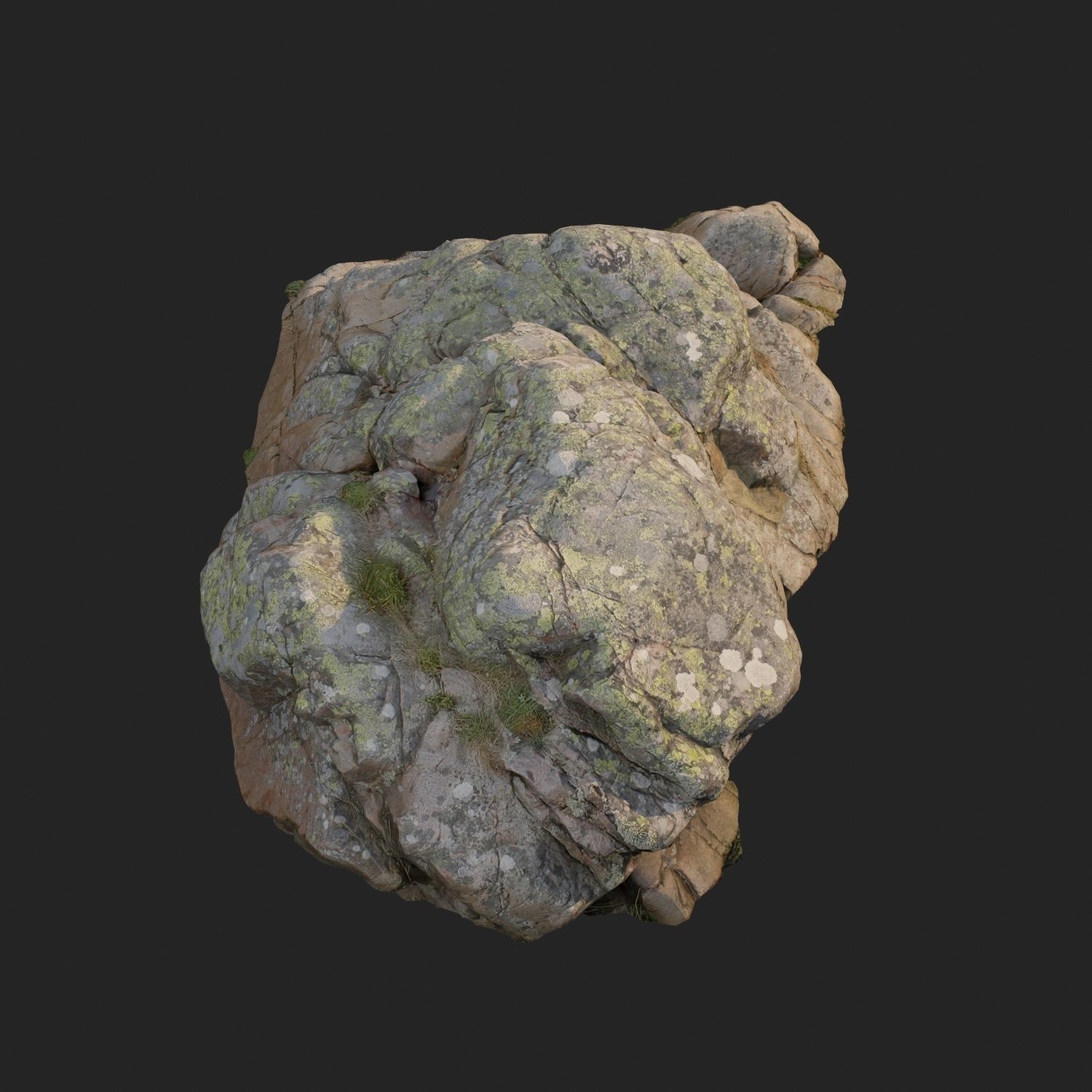 3d scanned nature stone 019 Low-poly 3D model_1