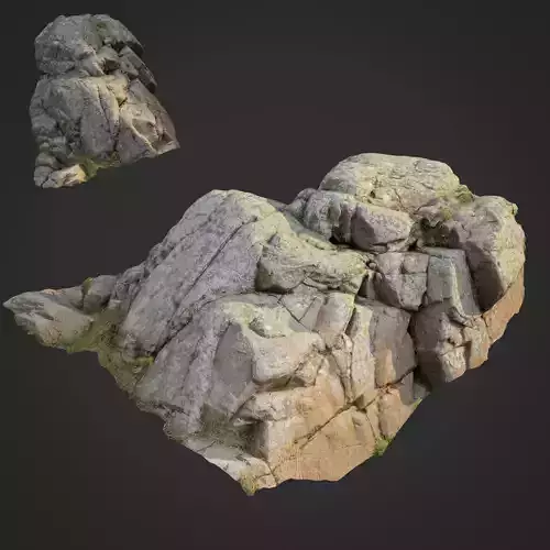 3d scanned nature stone 019