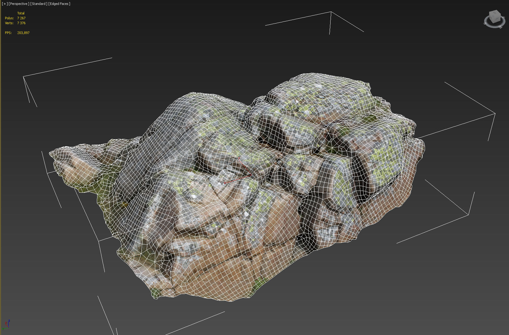 3d scanned nature stone 019 Low-poly 3D model_3