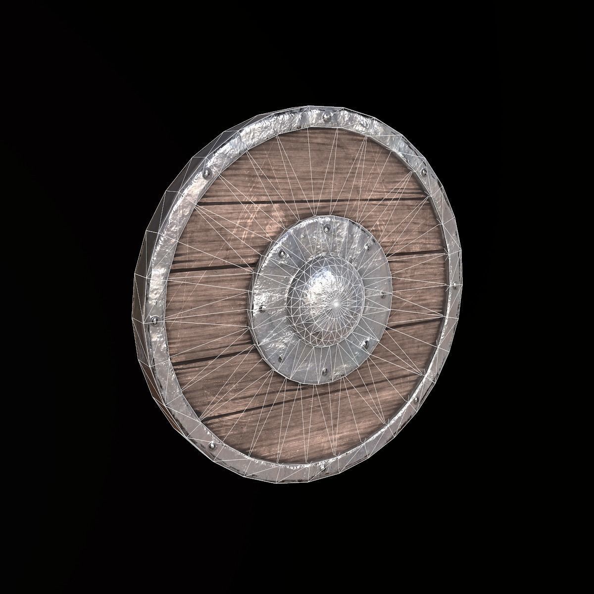 Medieval Round Shield - PBR Game Ready Low-poly 3D model_5
